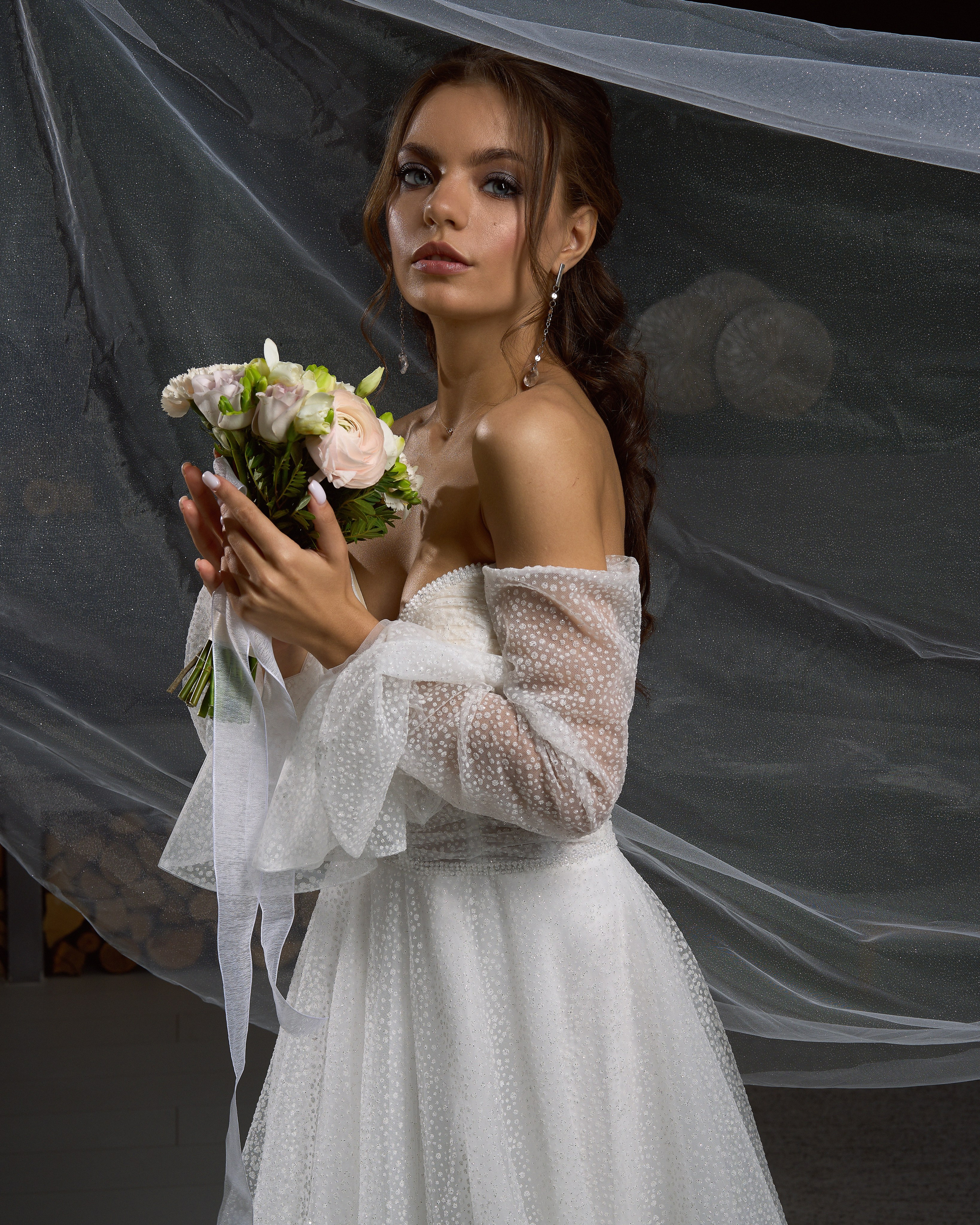 Свадебная съёмка в фотостудии