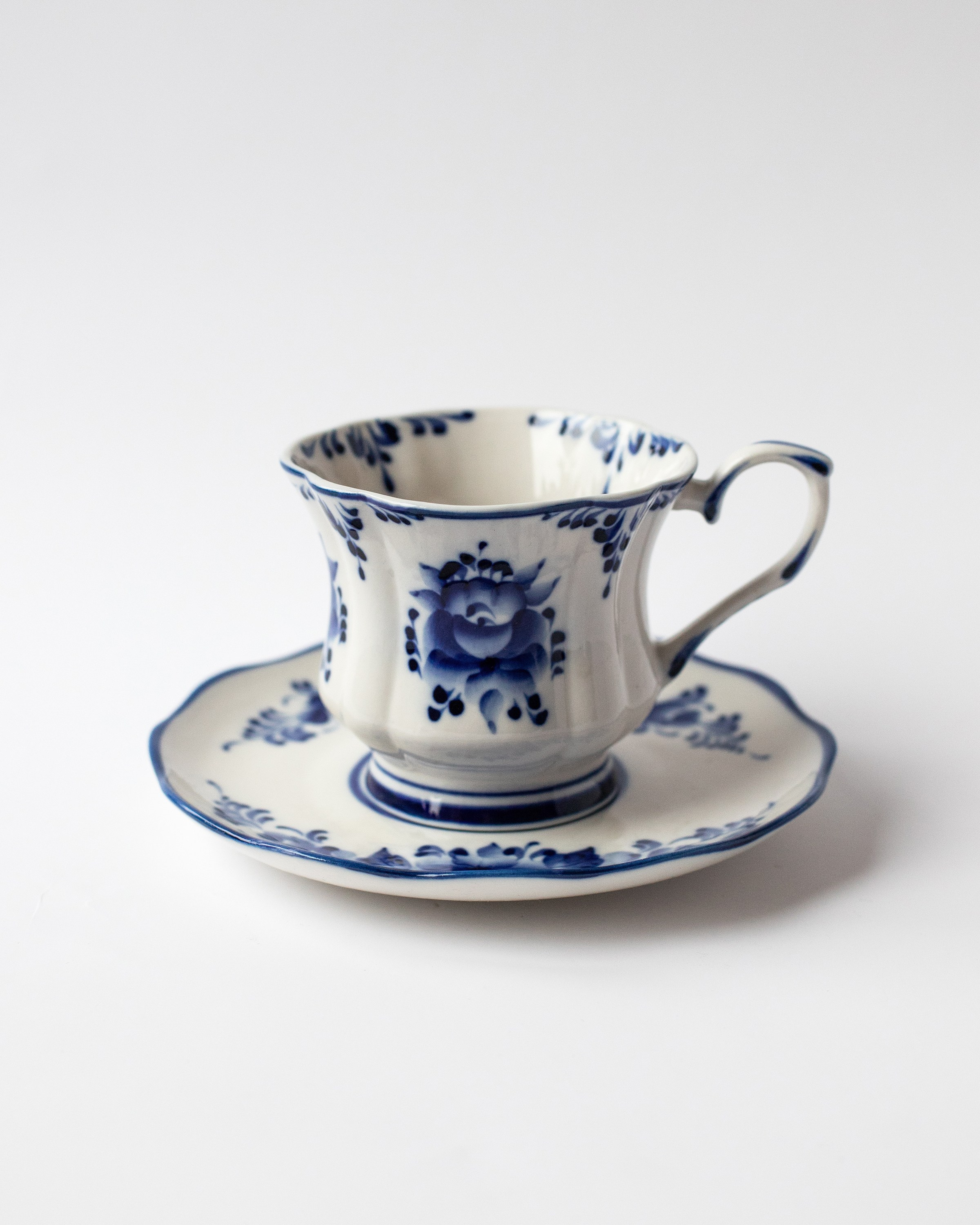 Предметная съемка: чайная пара «Гжель»