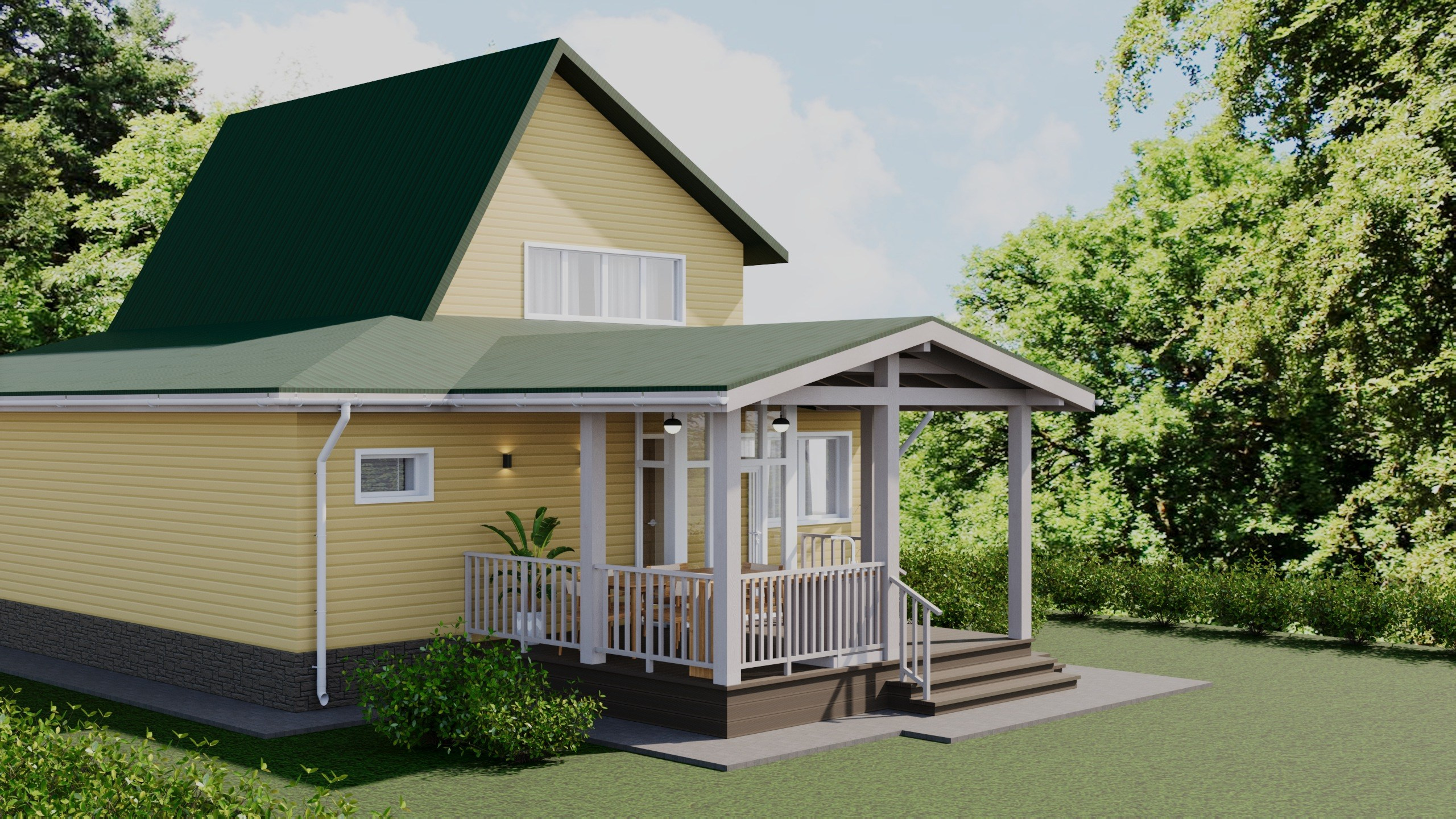 Дача (пристрой). ПРОЕКТИРОВАНИЕ ИНТЕРЬЕРОВ И АРХИТЕКТУРНЫХ РЕШЕНИЙ В СТУДИИ SHELOFAST DESIGN