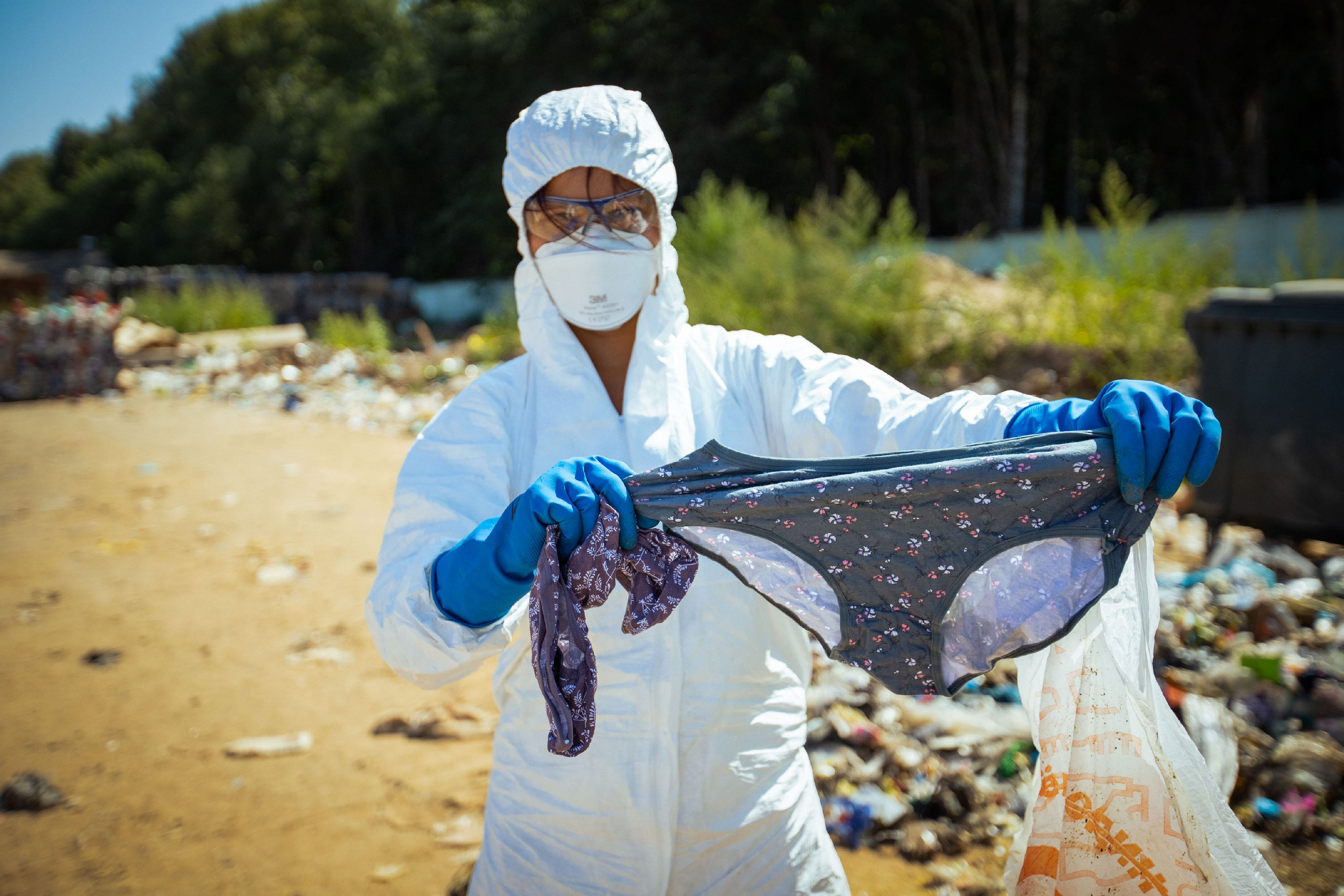Анализ ижевского полигона ТБО [10-11 августа 2021 г.]. Фотограф Виноградов Константин