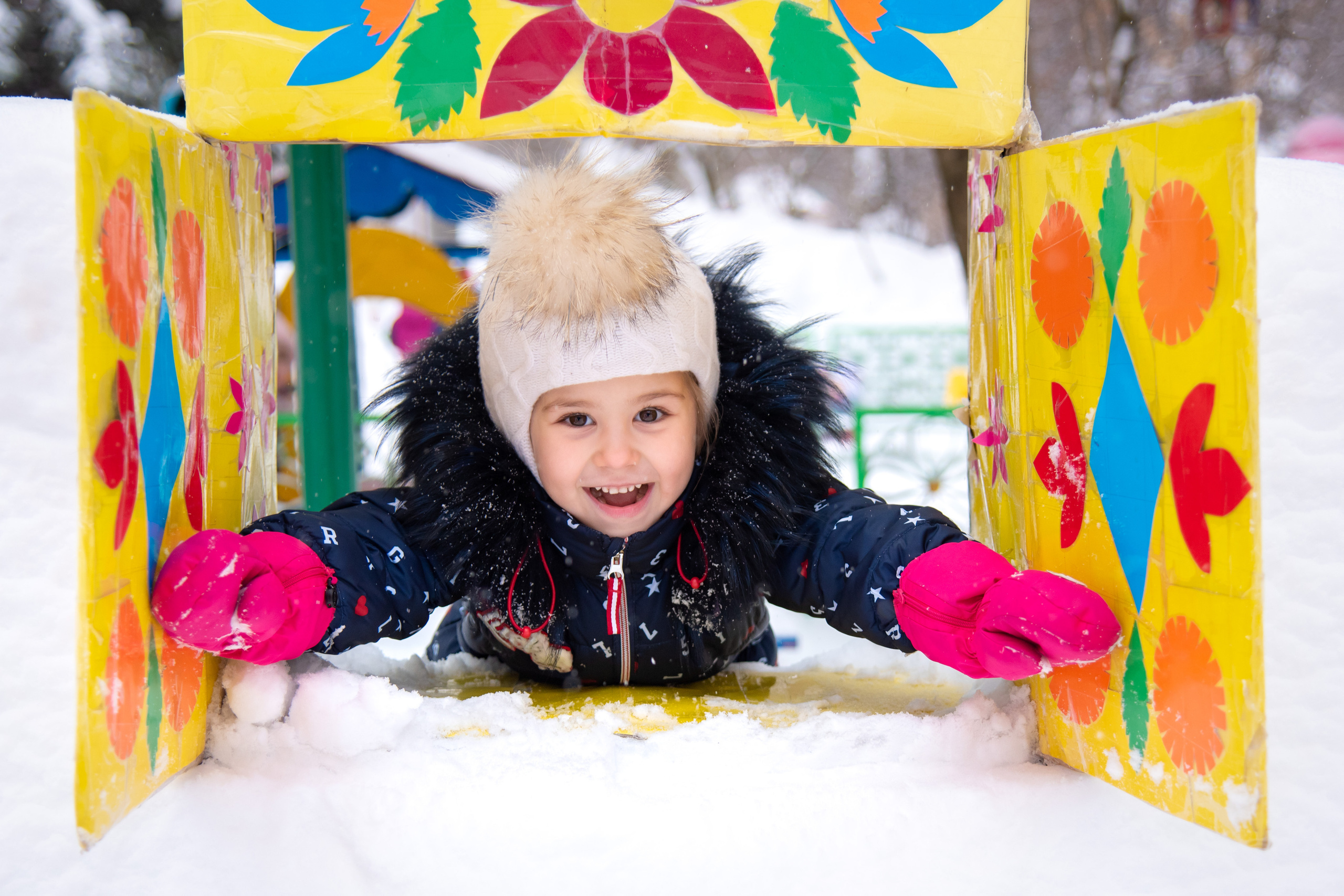Зимняя прогулка в детском саду Крепыш. Нижний Новгород