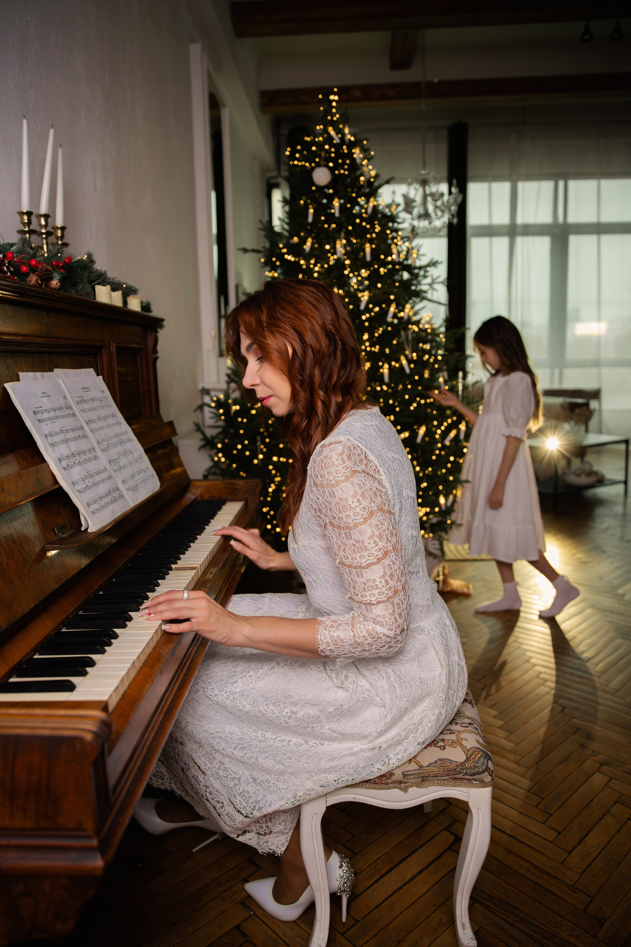 Новогодняя Фотосессия в студии В Москве. Семейный и женский фотограф в Москве Надежда Воробьева