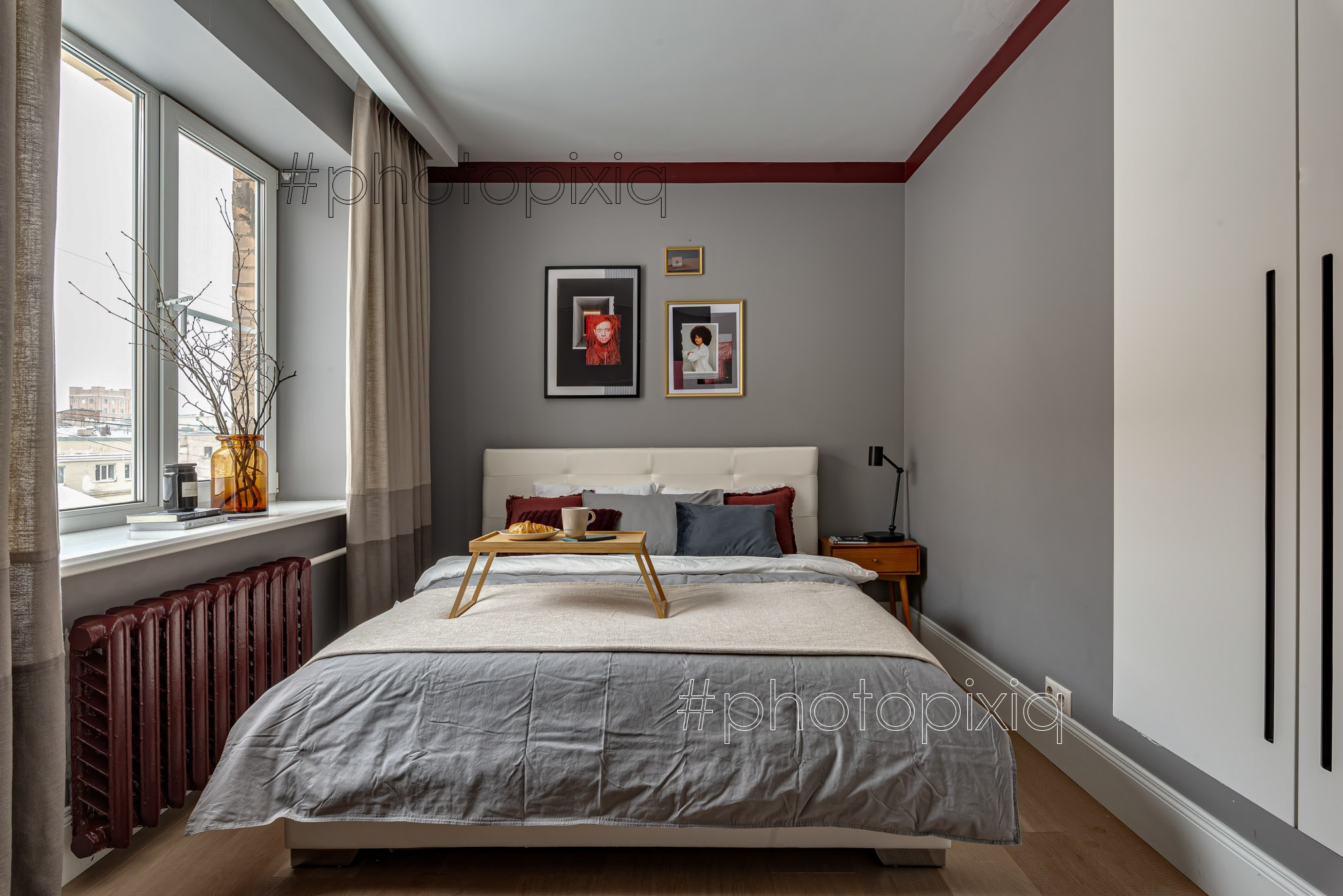 Интерьерный фотограф Кузнецов Сергей - фото дизайна спальни от J&M studio 