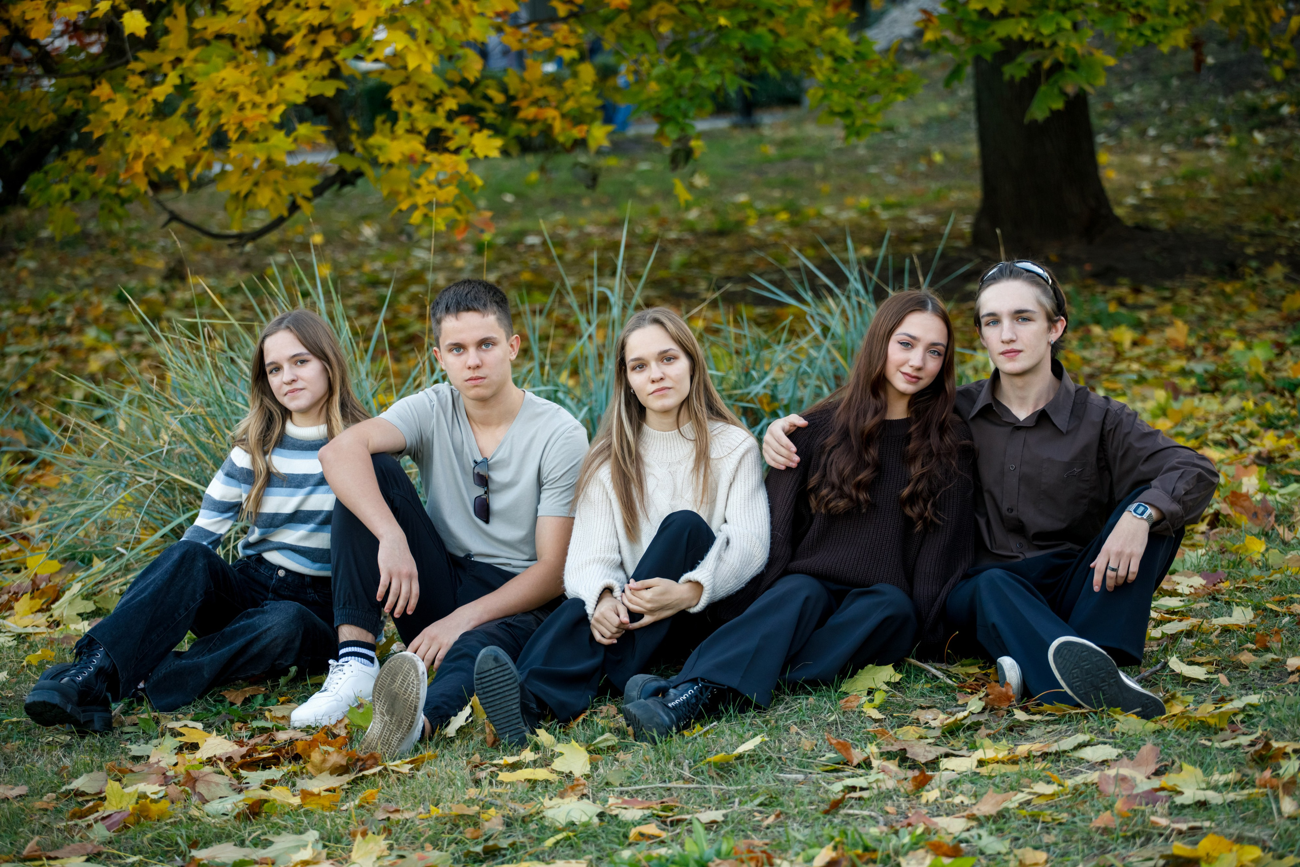 Фотосъемка на улице, в парке для школьников 9-х и 11-х классов. Выпускные альбомы Евгении Виноградовой г. Липецк