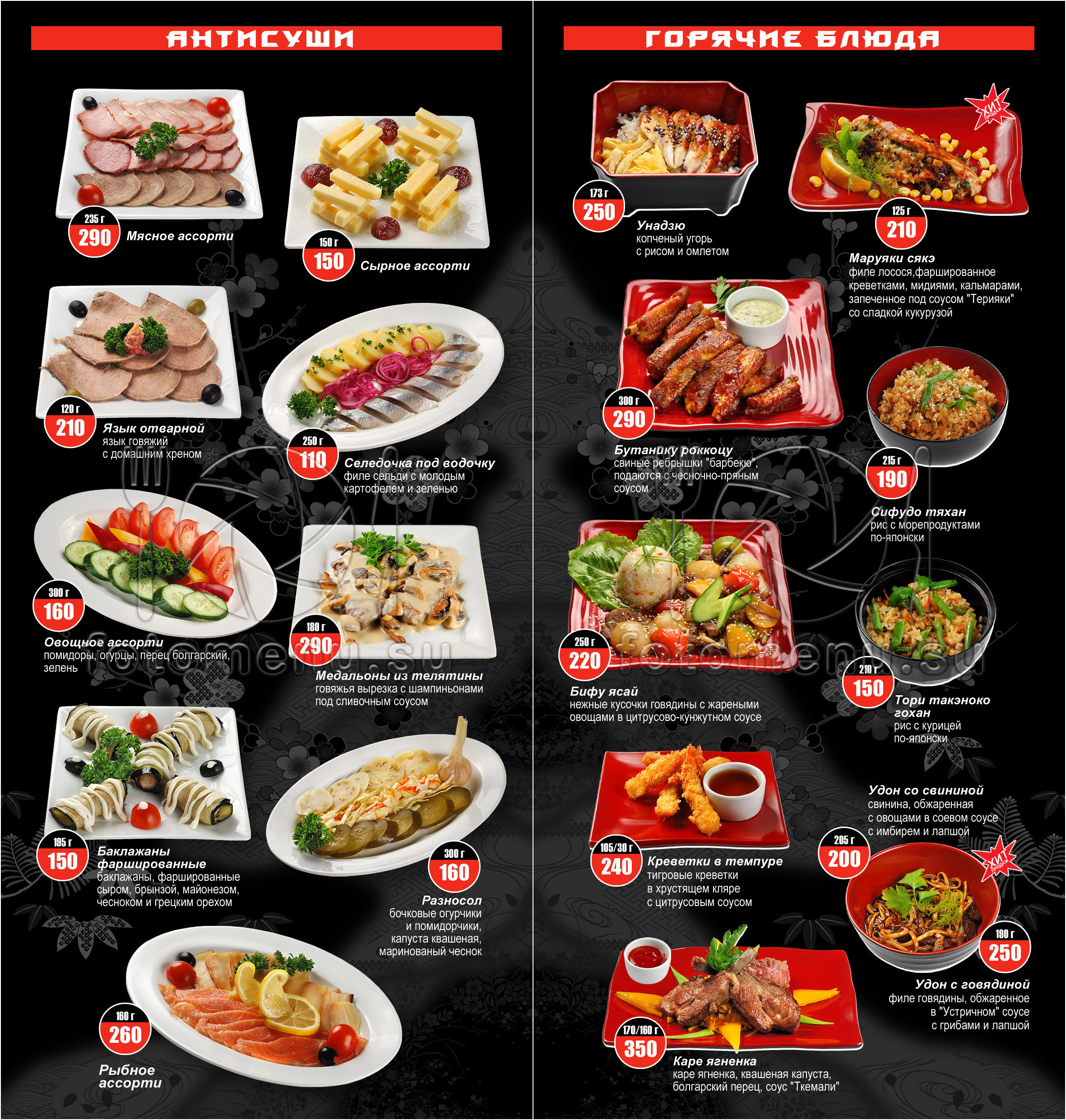 Меню для доставки еды. Фотоменю|Фуд-фотограф|Дизайн меню для ресторанов и кафе|Москва