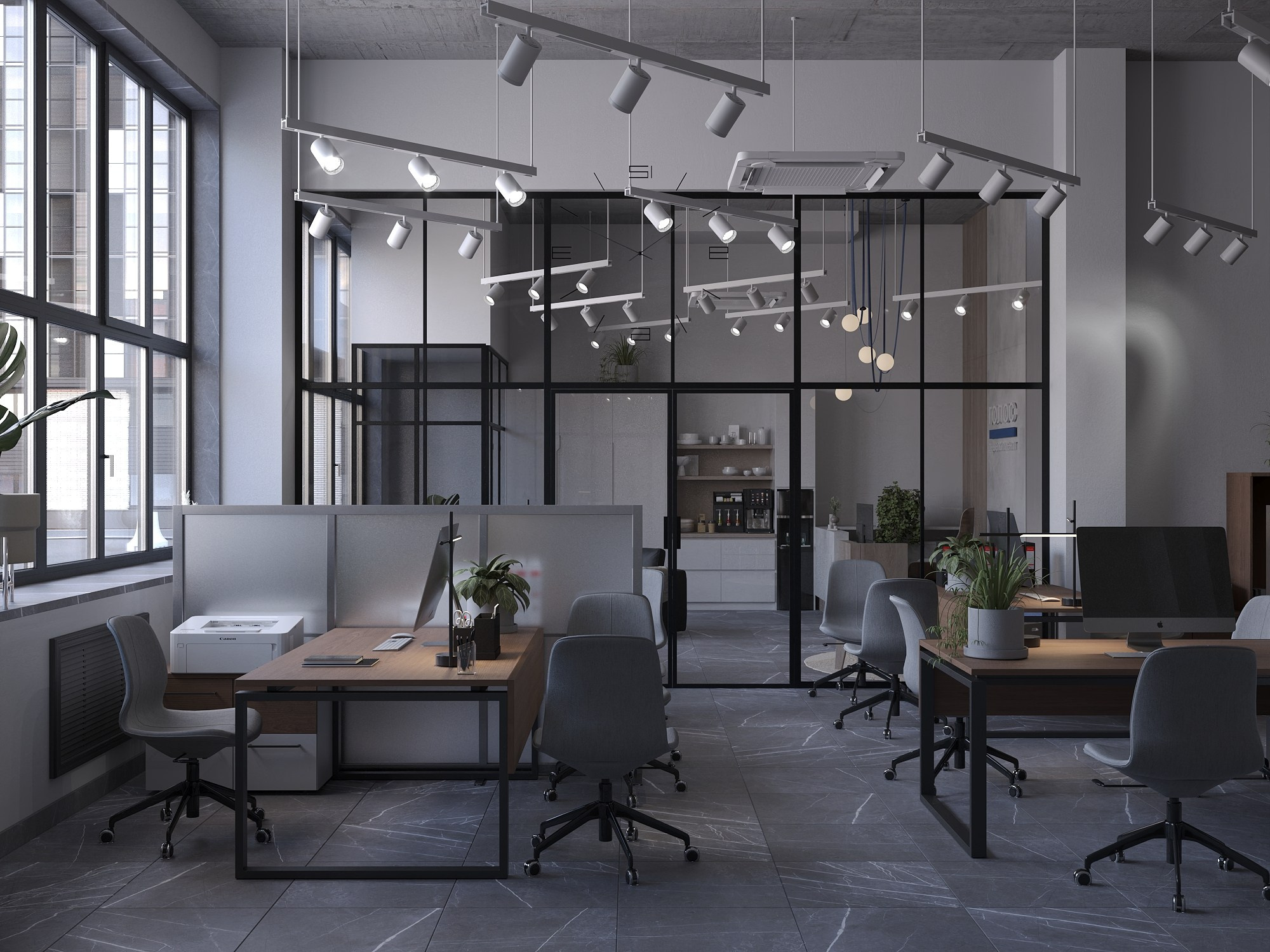 Офис компании Голос Челябиснк. БК студия дизайна интерьера