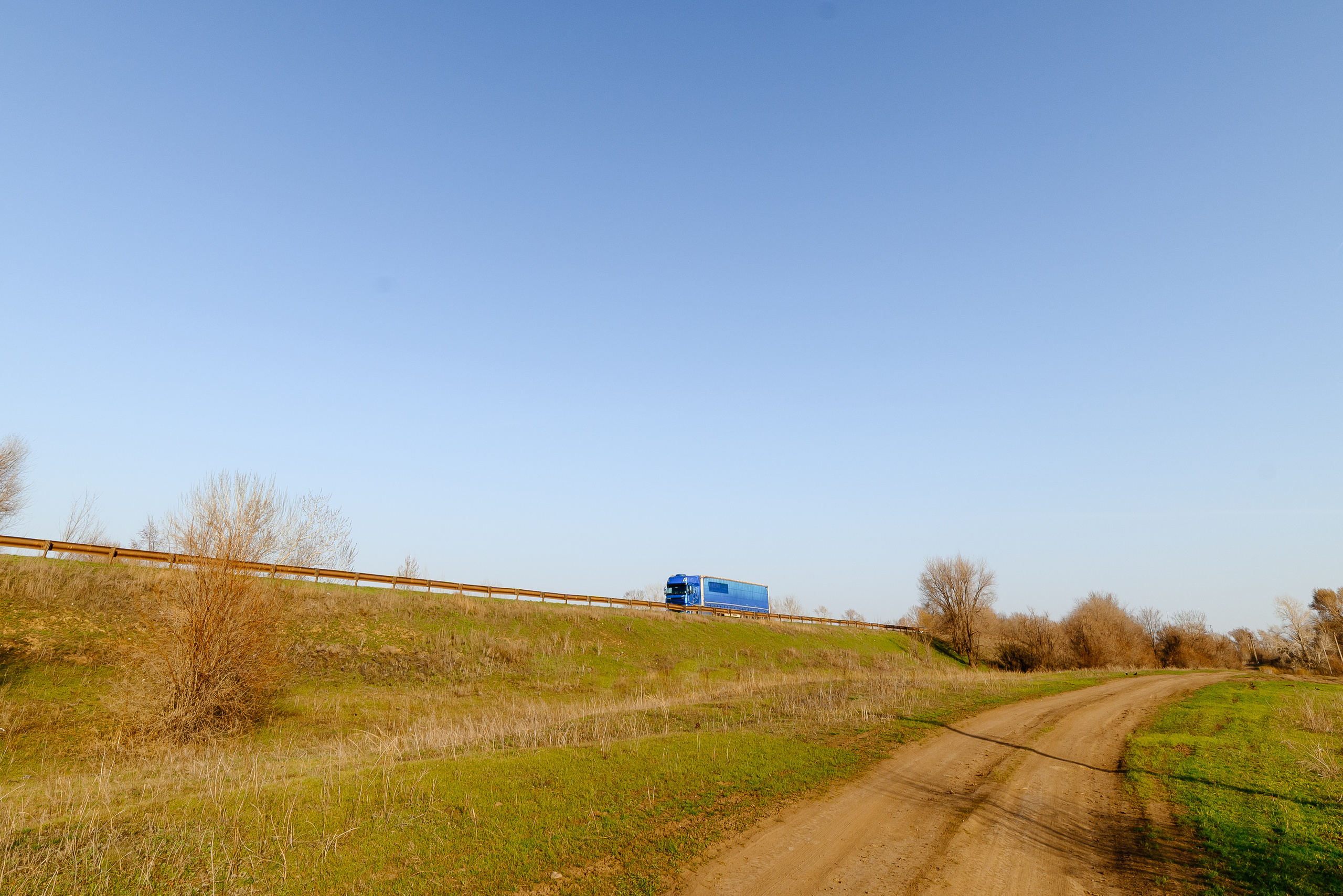 дубрава, дорога, пост, большегруз, автомобиль