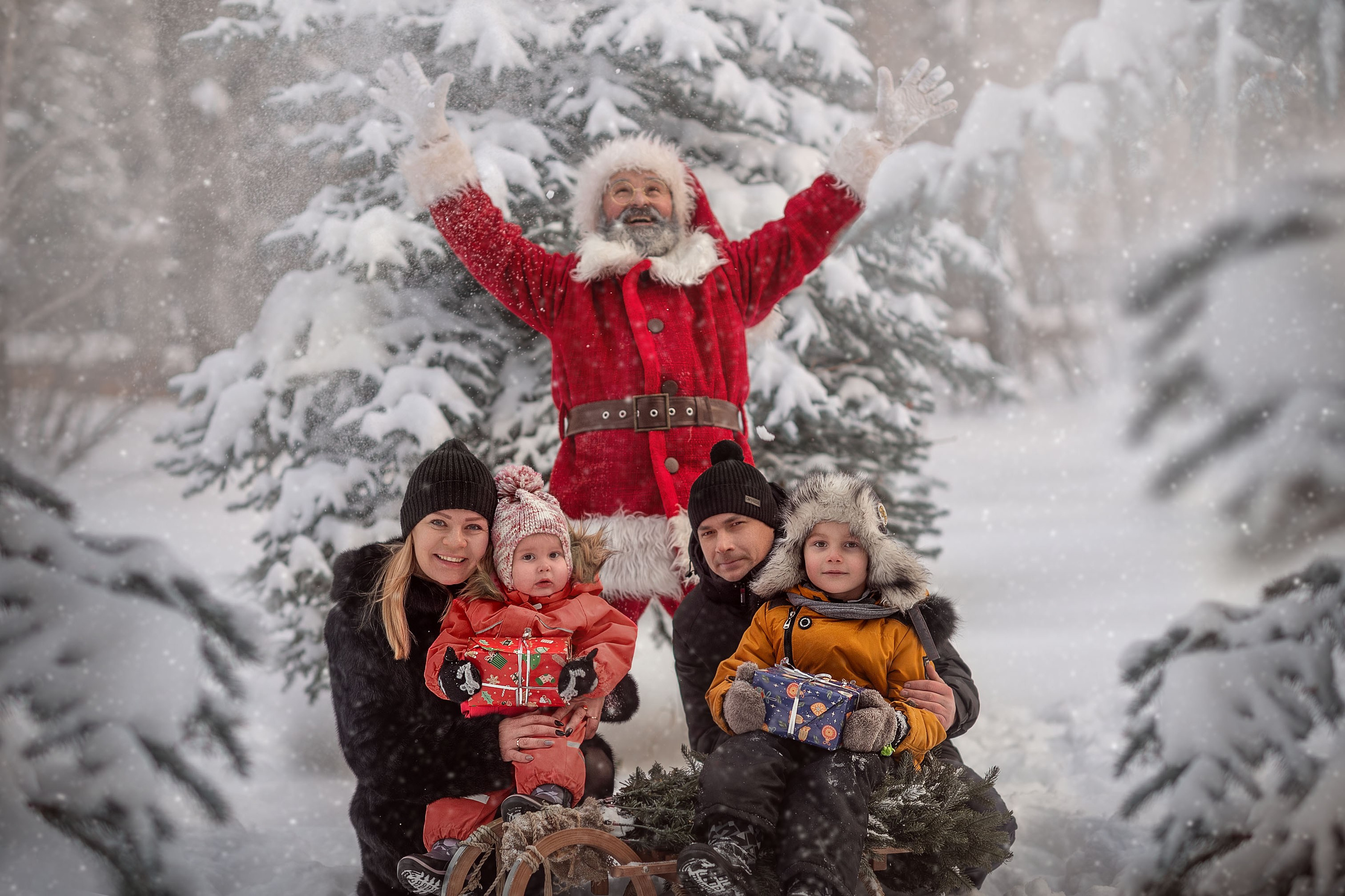 САНТА НА УЛИЦЕ. Семейный фотограф Екатеринбург Лора Мур