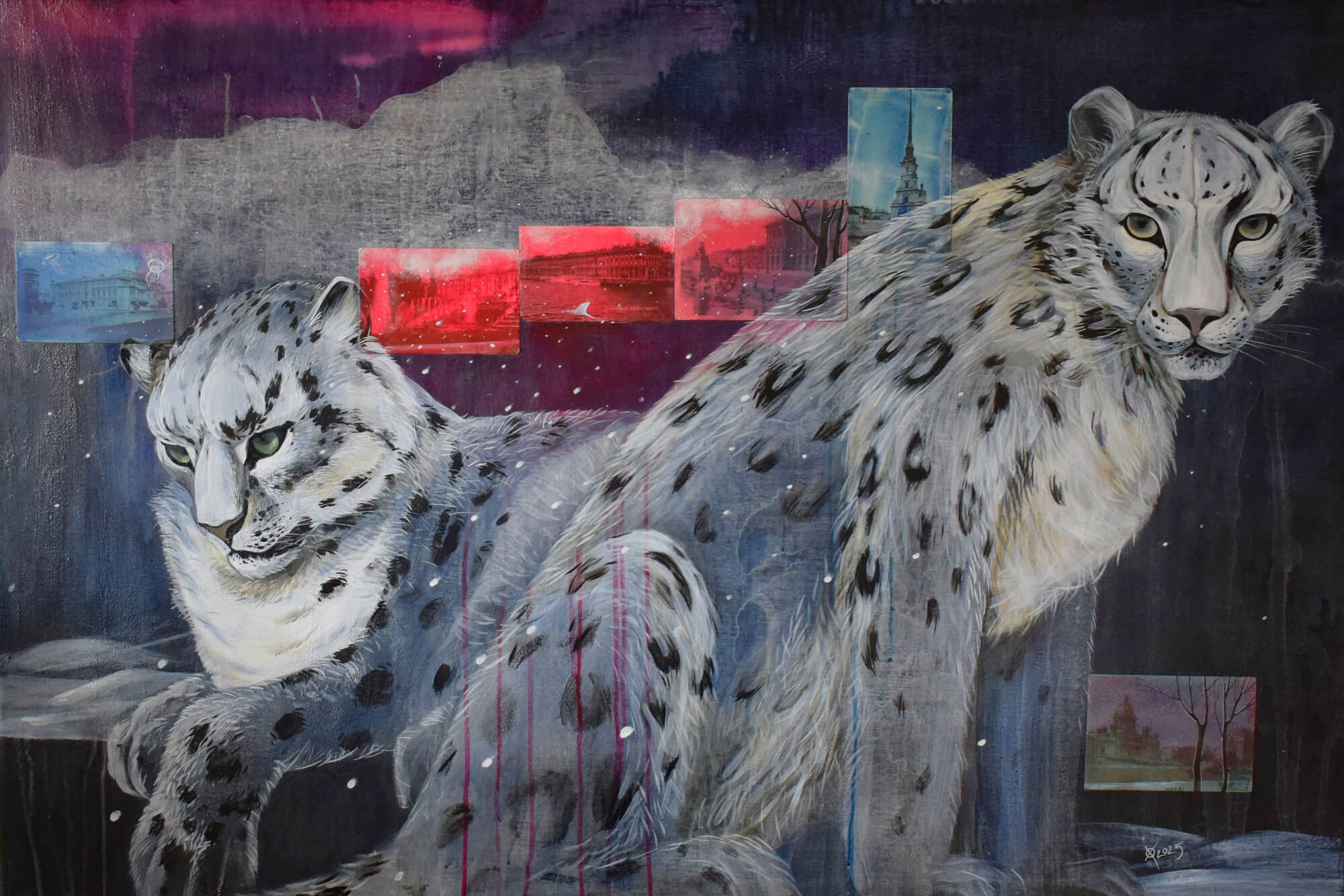 Darkest before the dawn, 80/120, mixed media on canvas, 2025