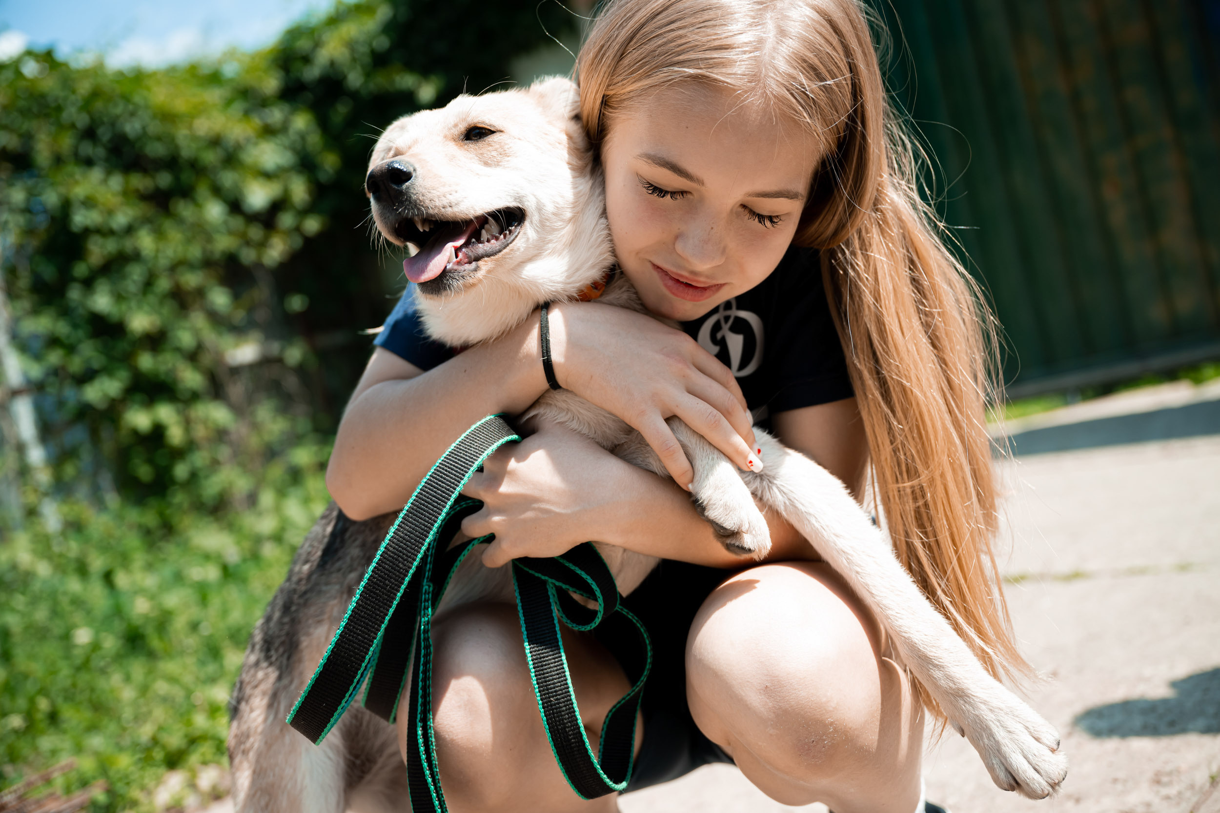 Dynamo women’s football team’s trip to the homeless animal shelter, 06/15/2023. Фотограф Кирилл Сафонов