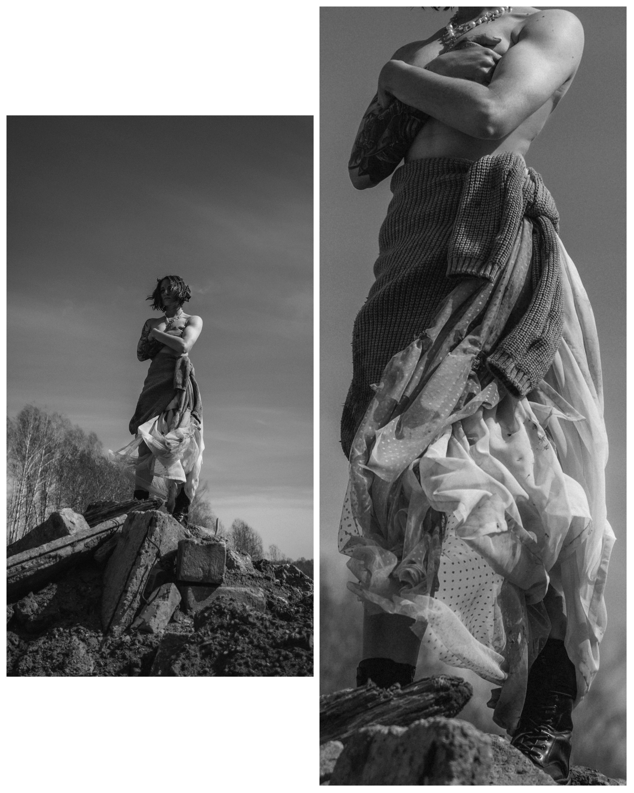 девушка на камнях