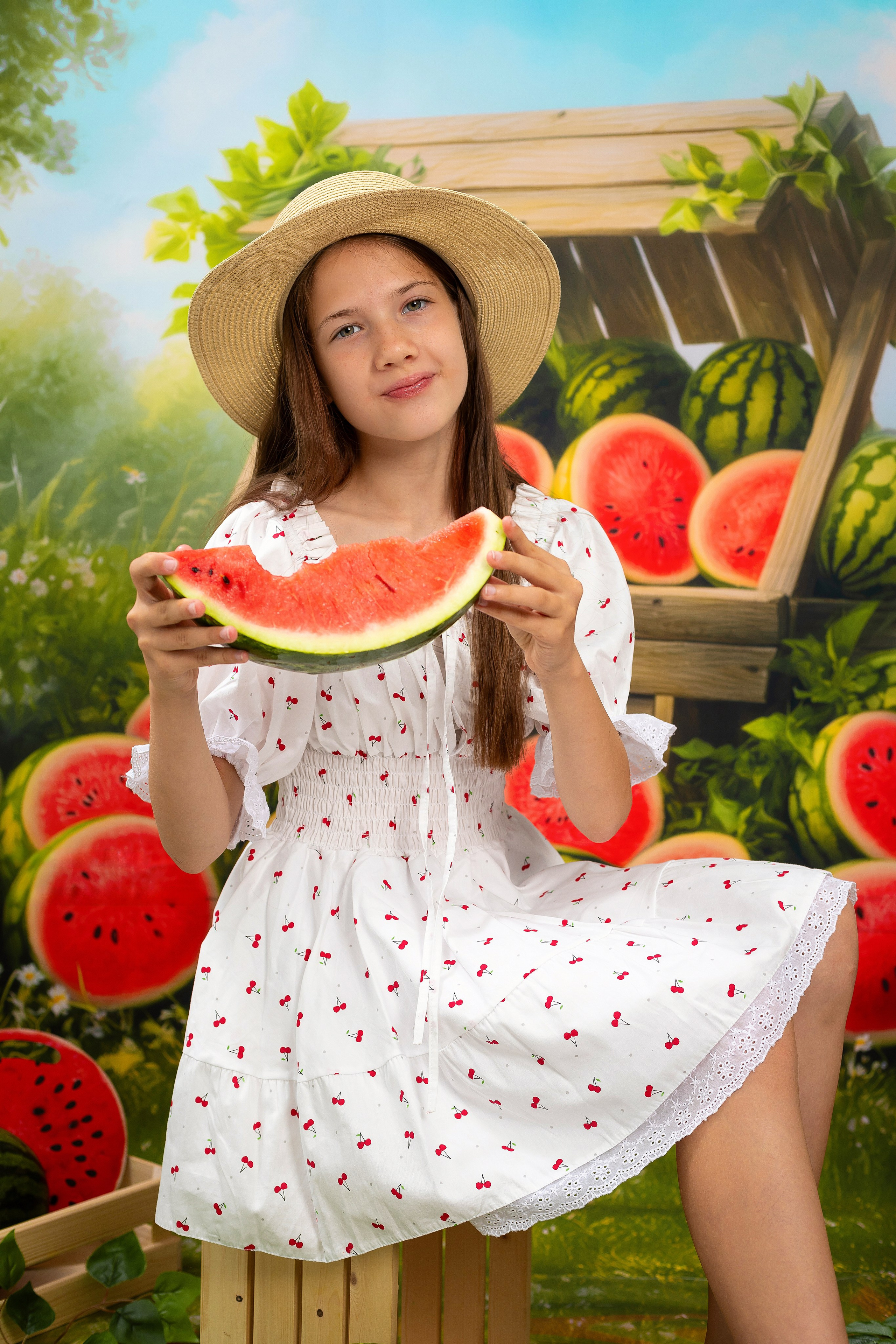 Фотосессия с арбузами. Выпускные альбомы. Фотостудия «Олеся»