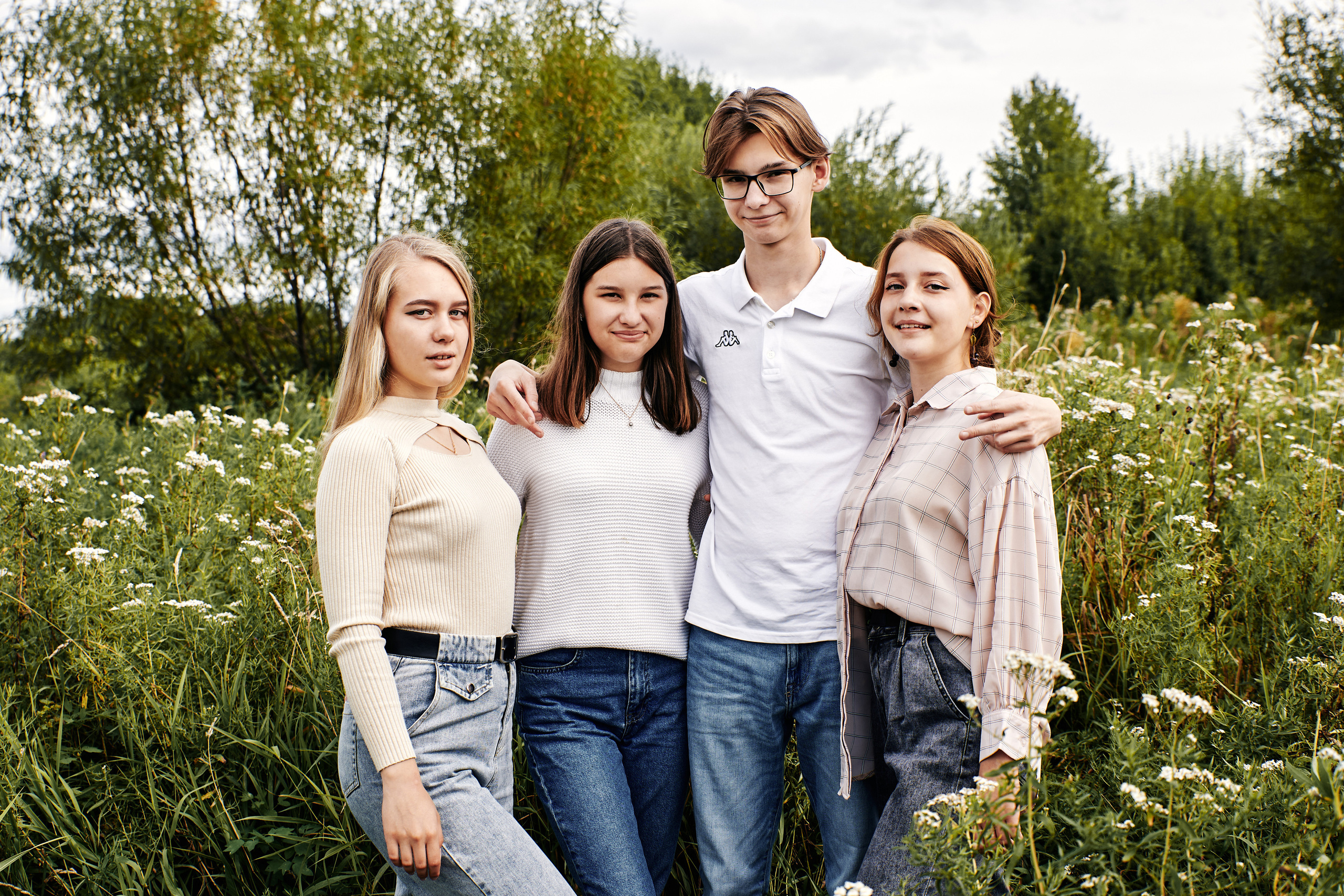 Семейная фотосессия с щенятами Томск