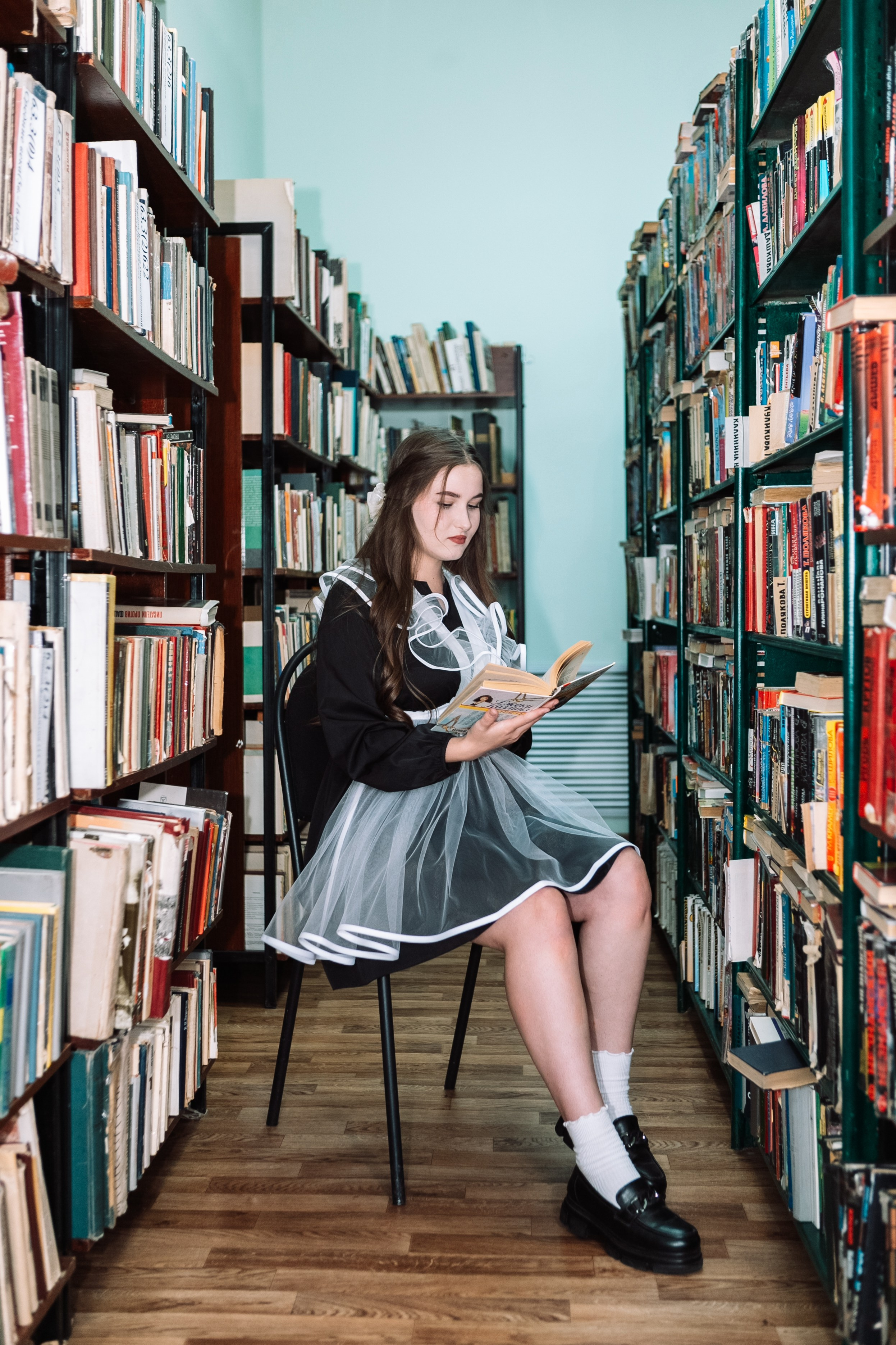 Съемка в библиотеке. Выпускные альбомы Воронеж от Веры Соколовой