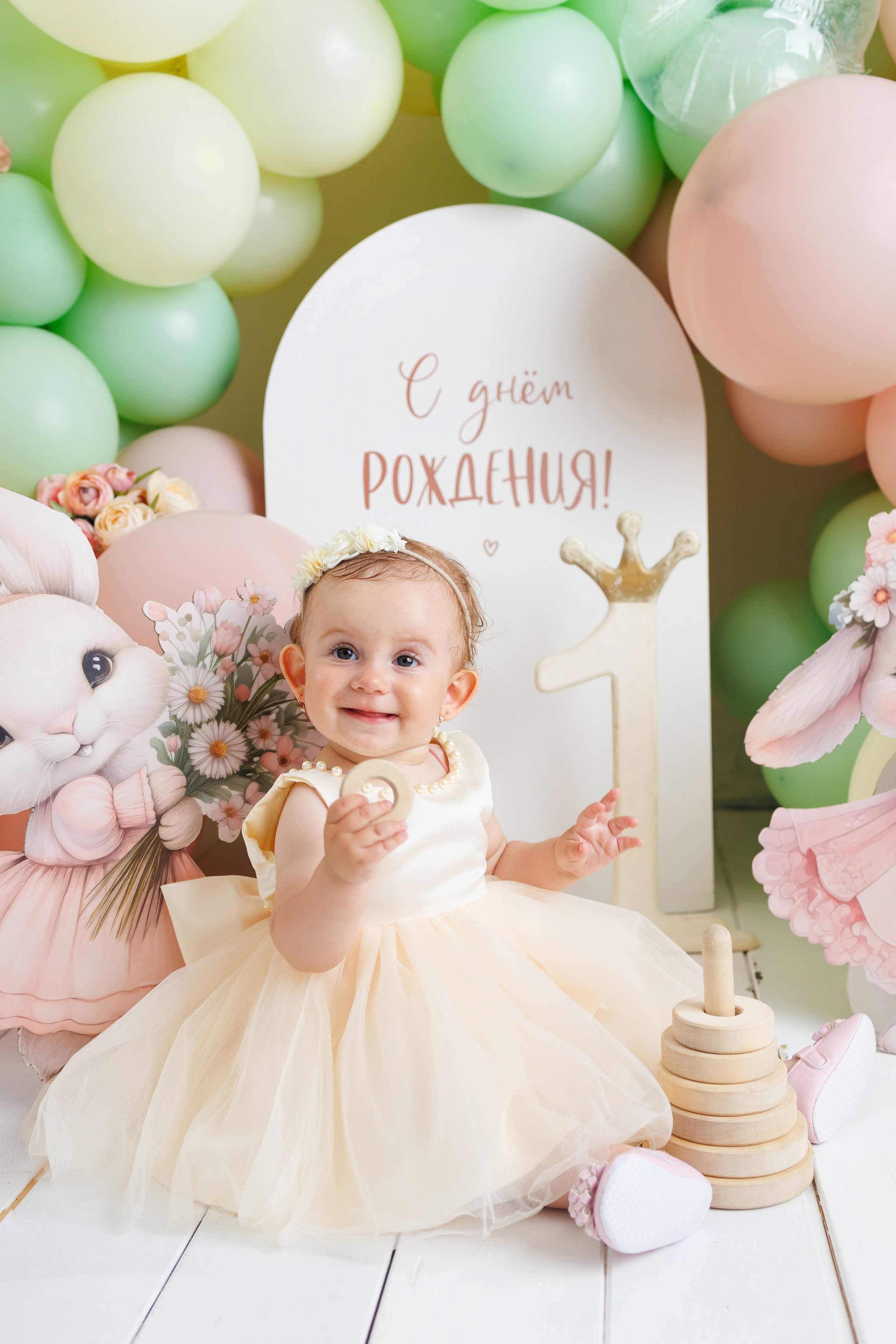 Вероничке 1 годик. Фотограф новорожденный малышей Новосибирск