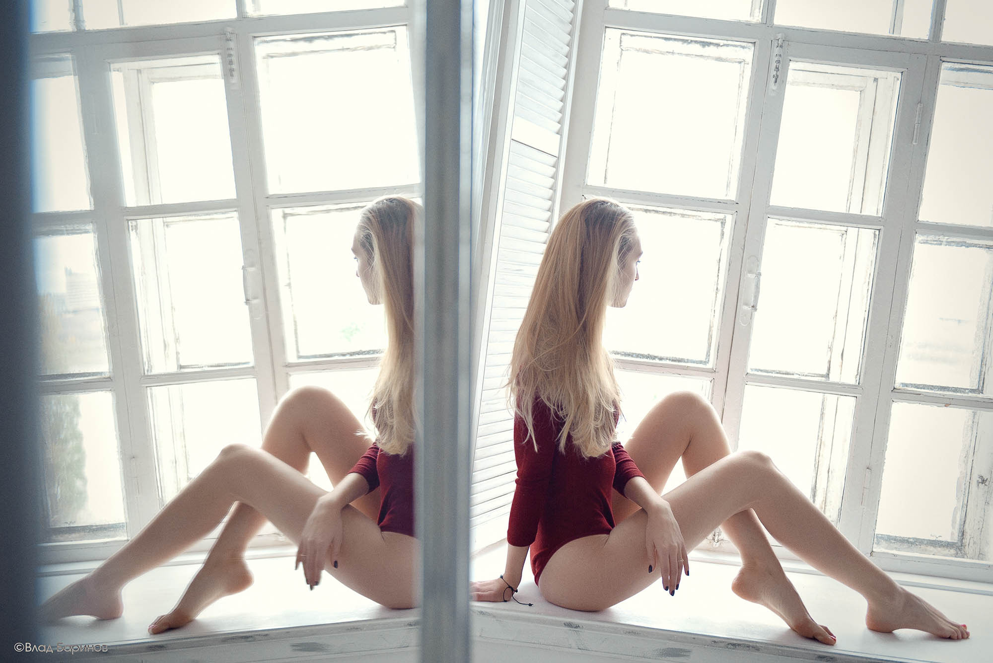 будуарная фотосессия на окне