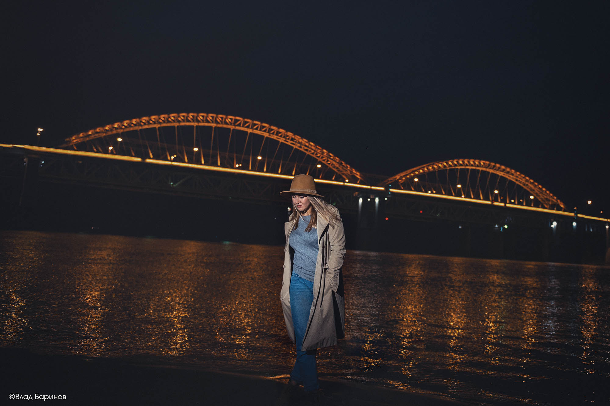 осенняя фотосессия в ночном городе