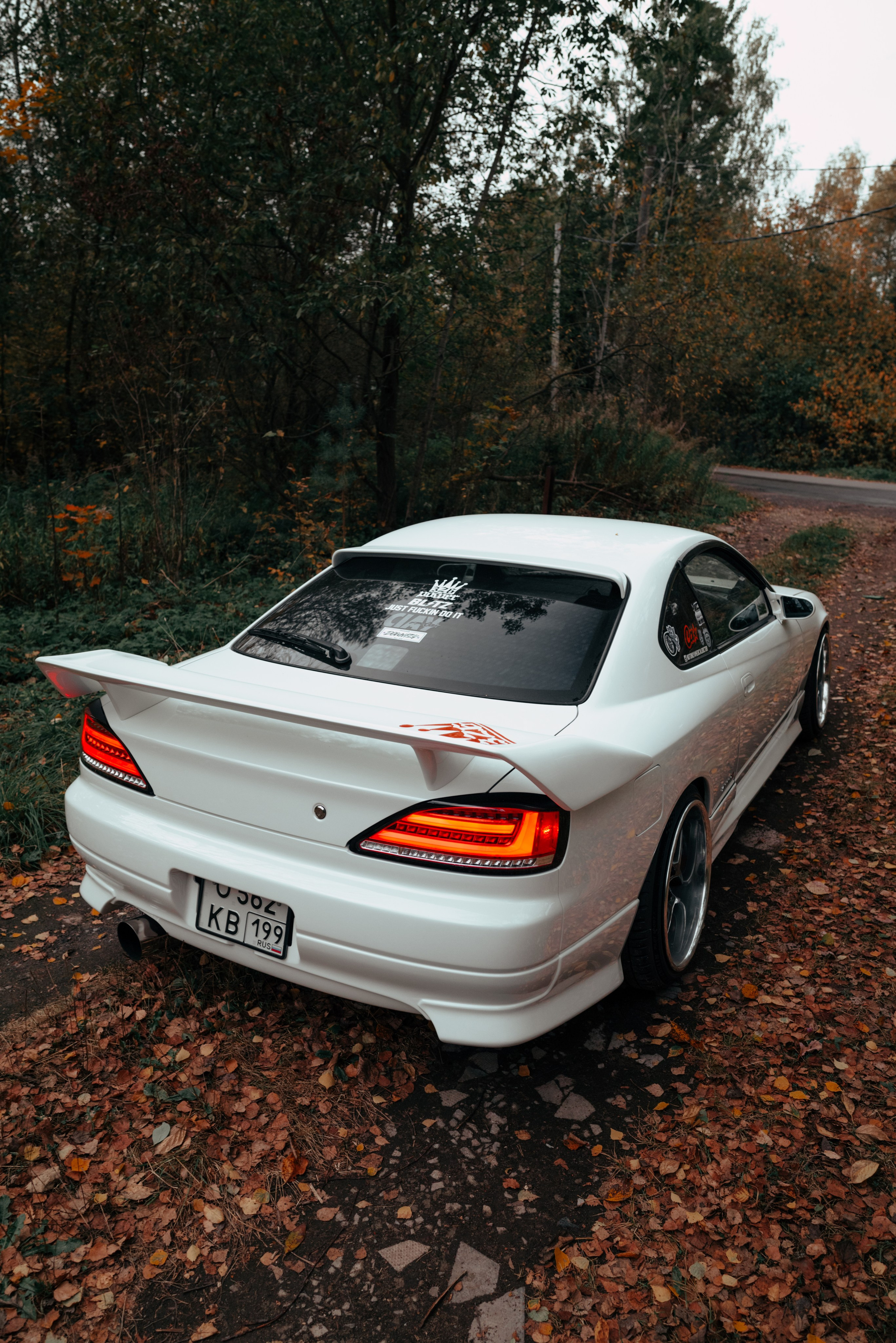 White Silvia new headlight. DeLorein