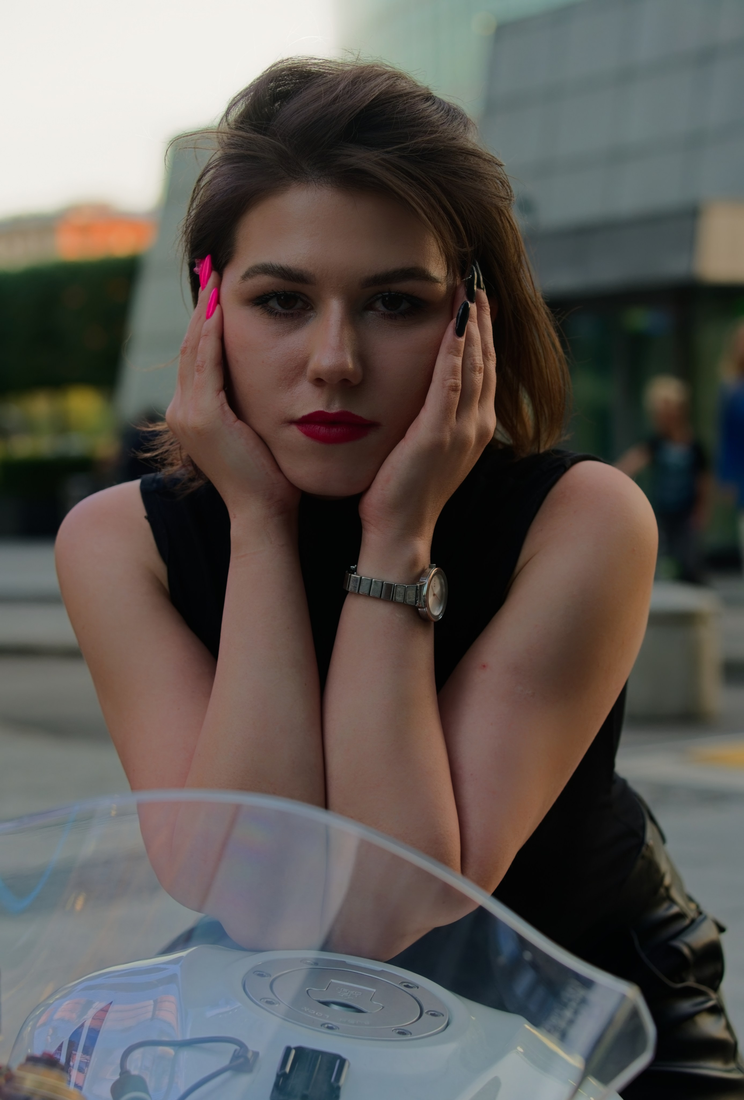 Анастасия. Мотоцикл. Фотограф Денис Шемет