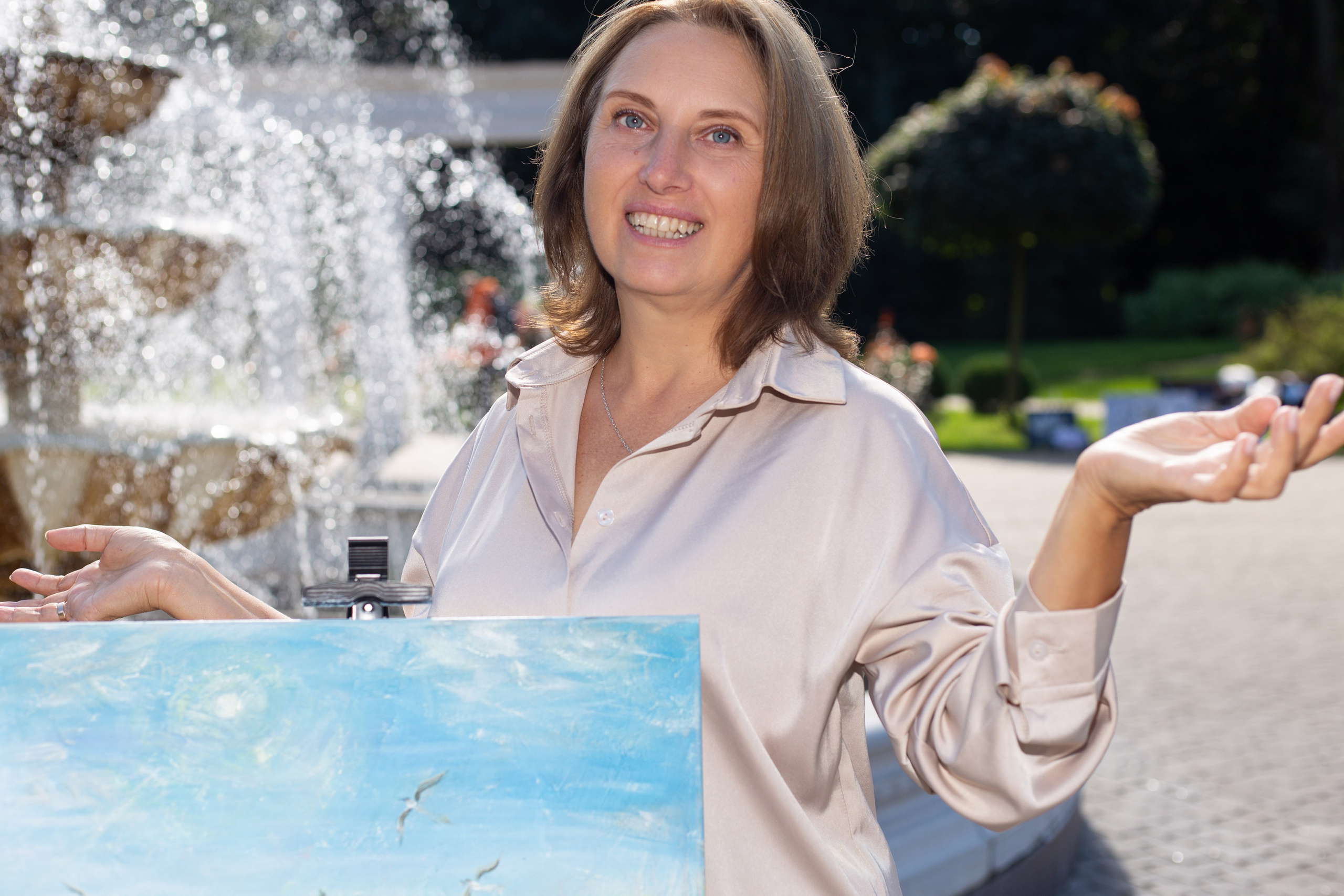 Небо отражается в глазах художницы. Фотограф Тула