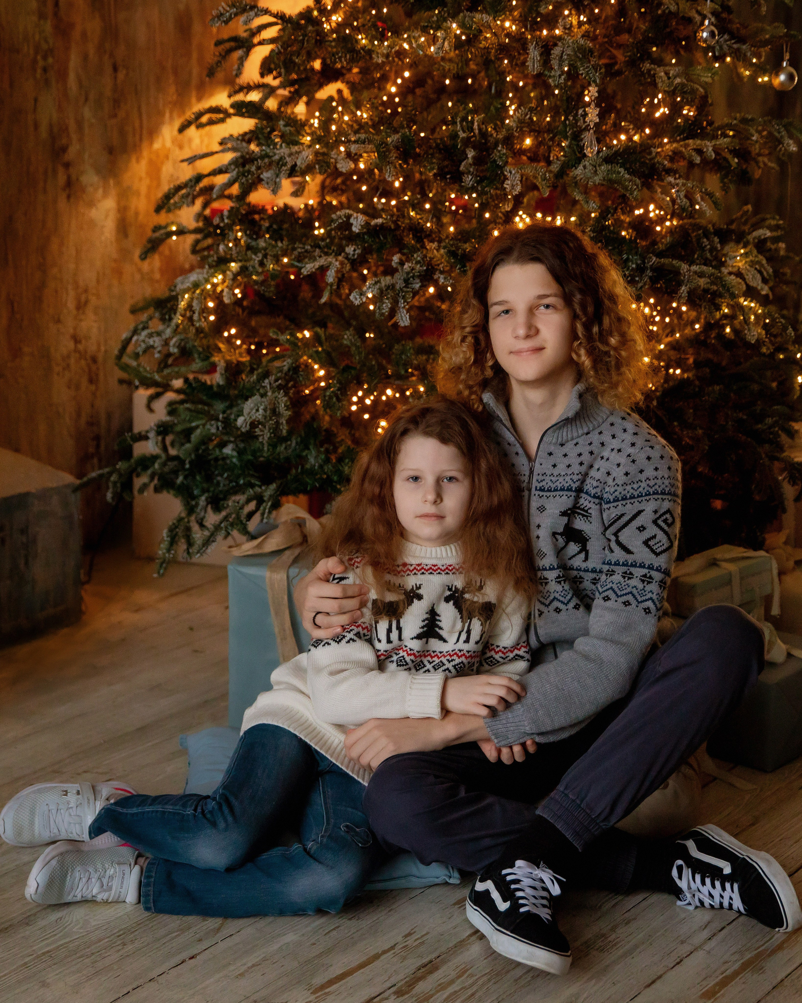 Новогодняя фотосессия для большой семьи. Семейный фотограф в Москве