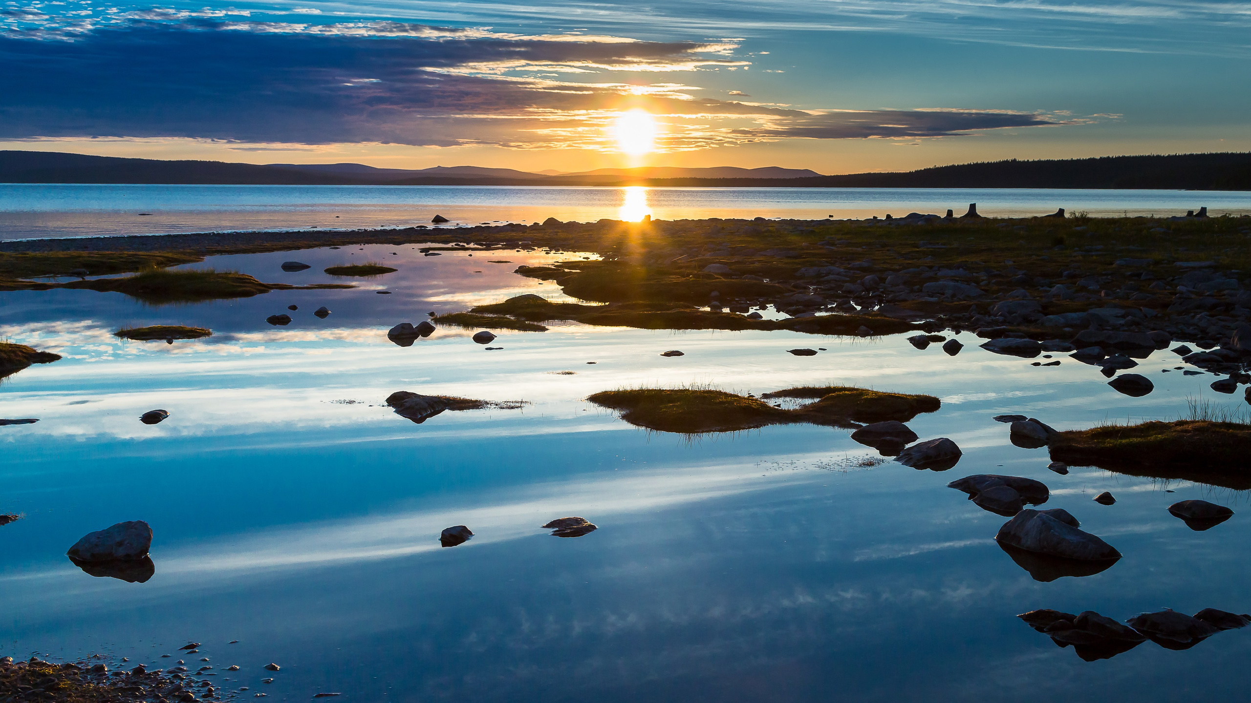 Солнечные ночи Крайнего Севера. Пейзажи Крайнего Севера. Баренцево море, Рыбачий, Средний, Немецкий