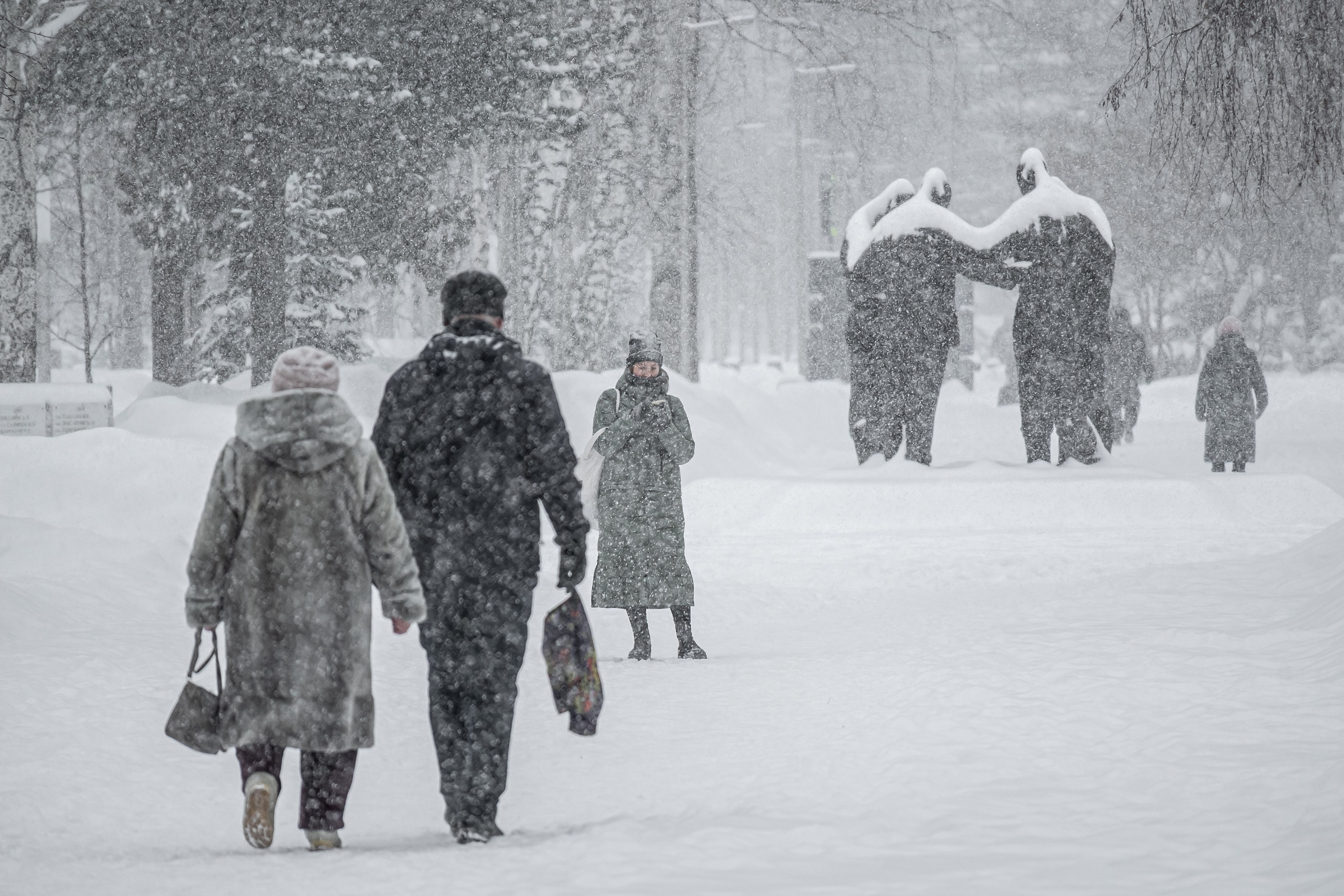 Снегопад. Репортажный фотограф