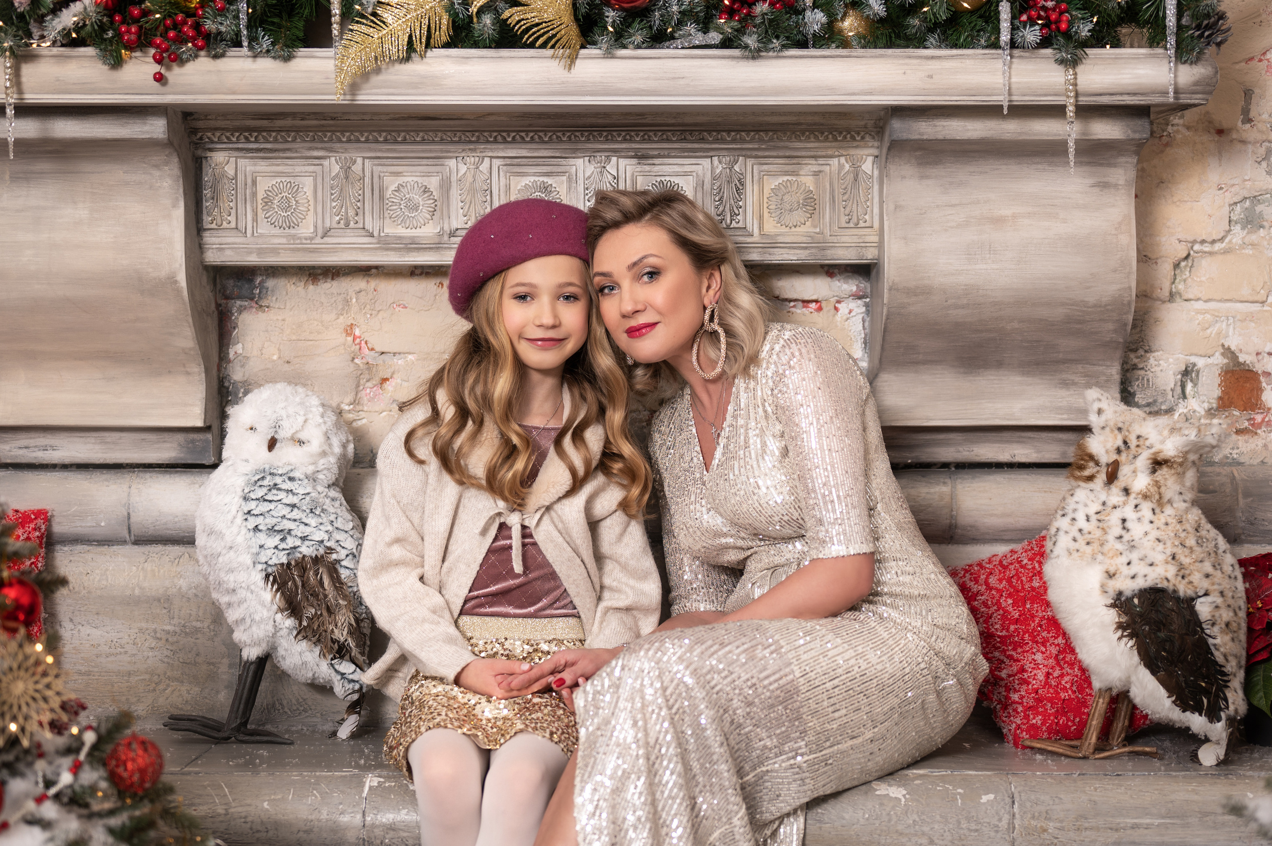 Новогодняя фотосессия Татьяны и Софии, часть 2. Фотограф Елена Сасс Москва
