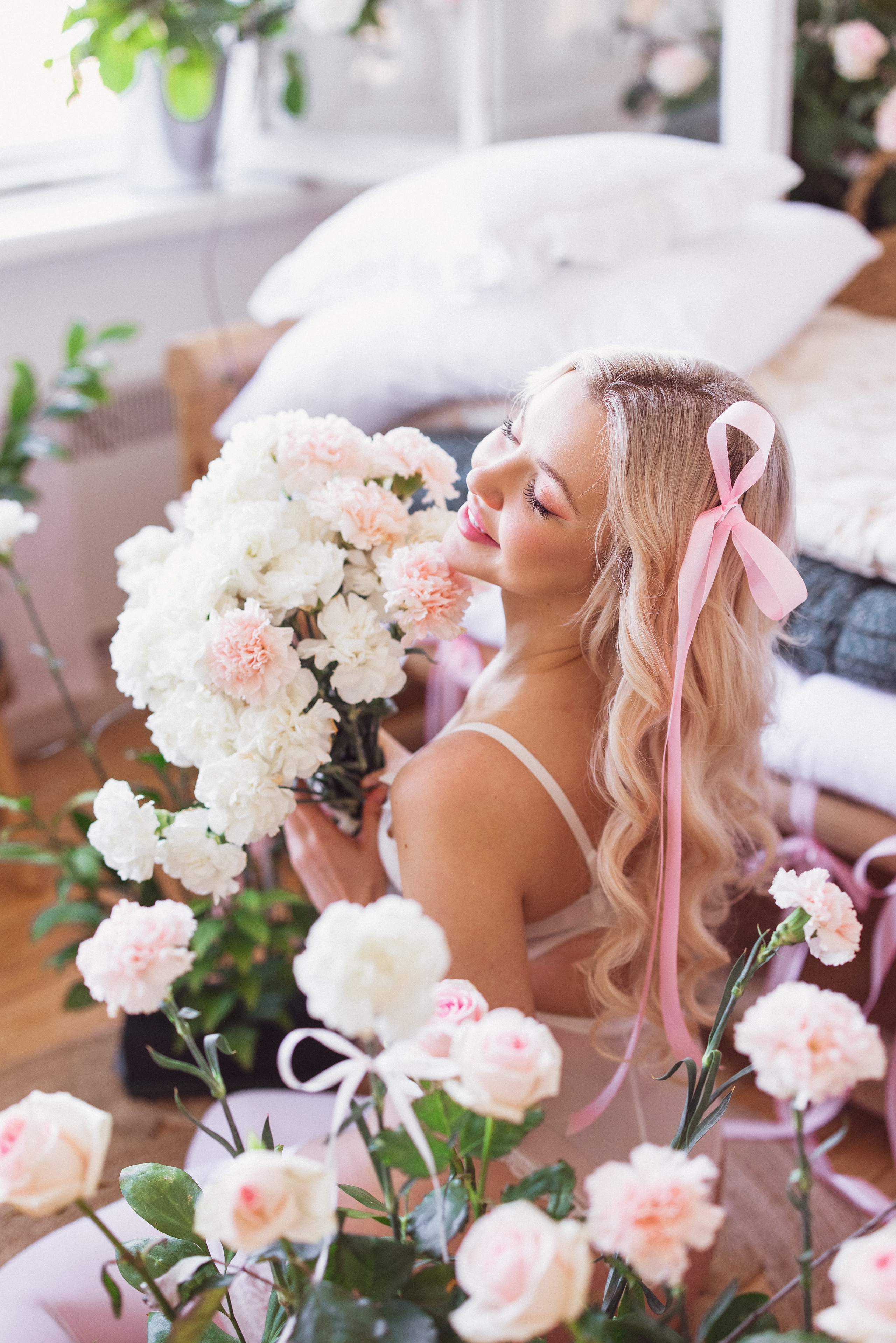 Фотосессия с живыми цветами в фотостудии г. Краснодар. Семейный и детский фотограф в Краснодаре Анна Трашкова