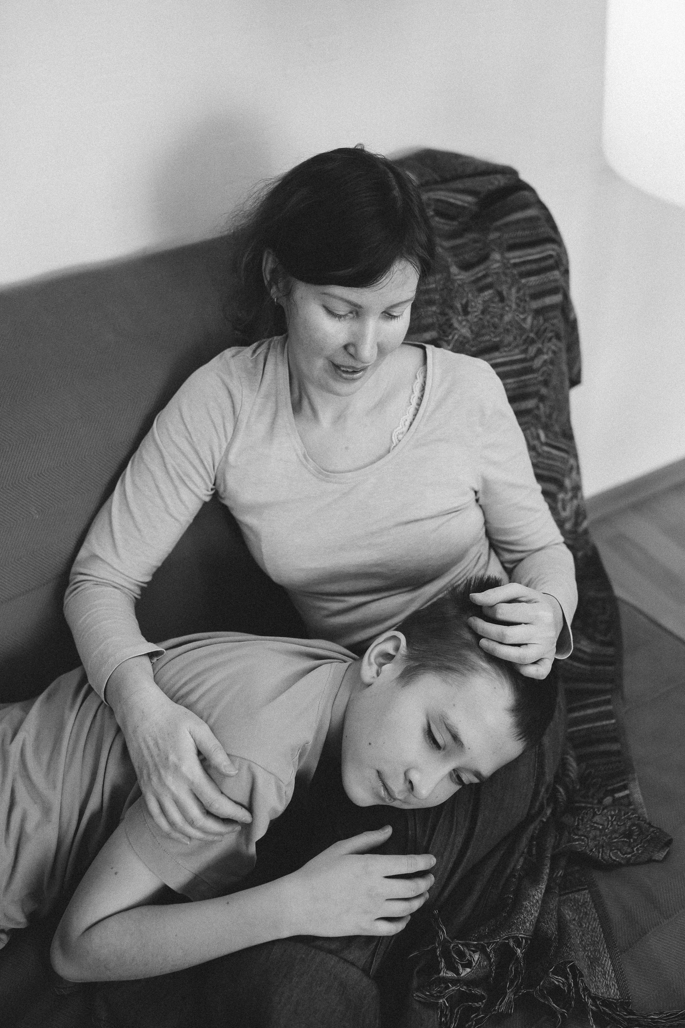 Аня с сыновьями. Семейный фотограф Трусова Евгения в Екатеринбурге