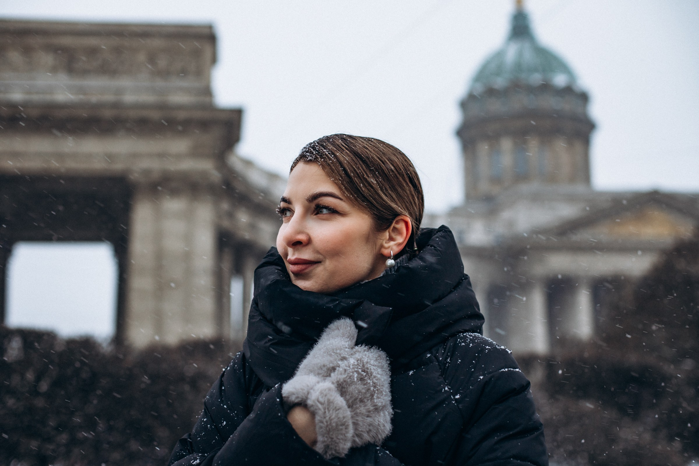 Алина в декабре. Фотопрогулка в Петербурге. Индивидуальный и семейный фотограф в Санкт-Петербурге