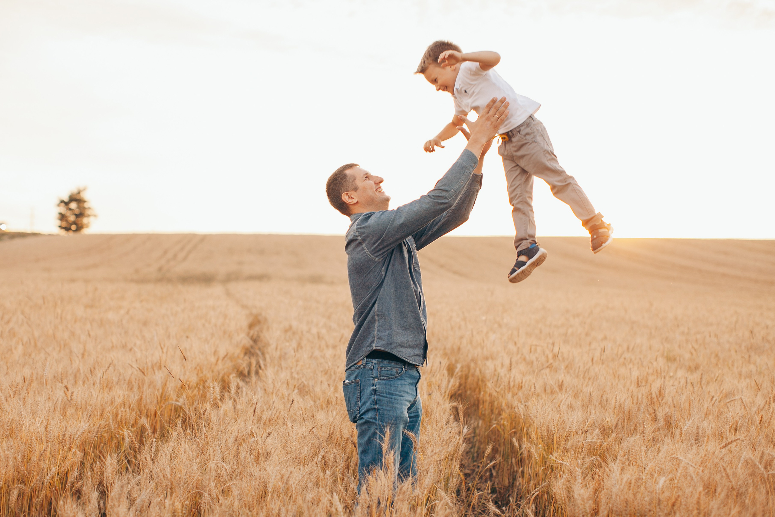 Семейная фотосессия в поле на закате. Фотограф Ольга Ефремова