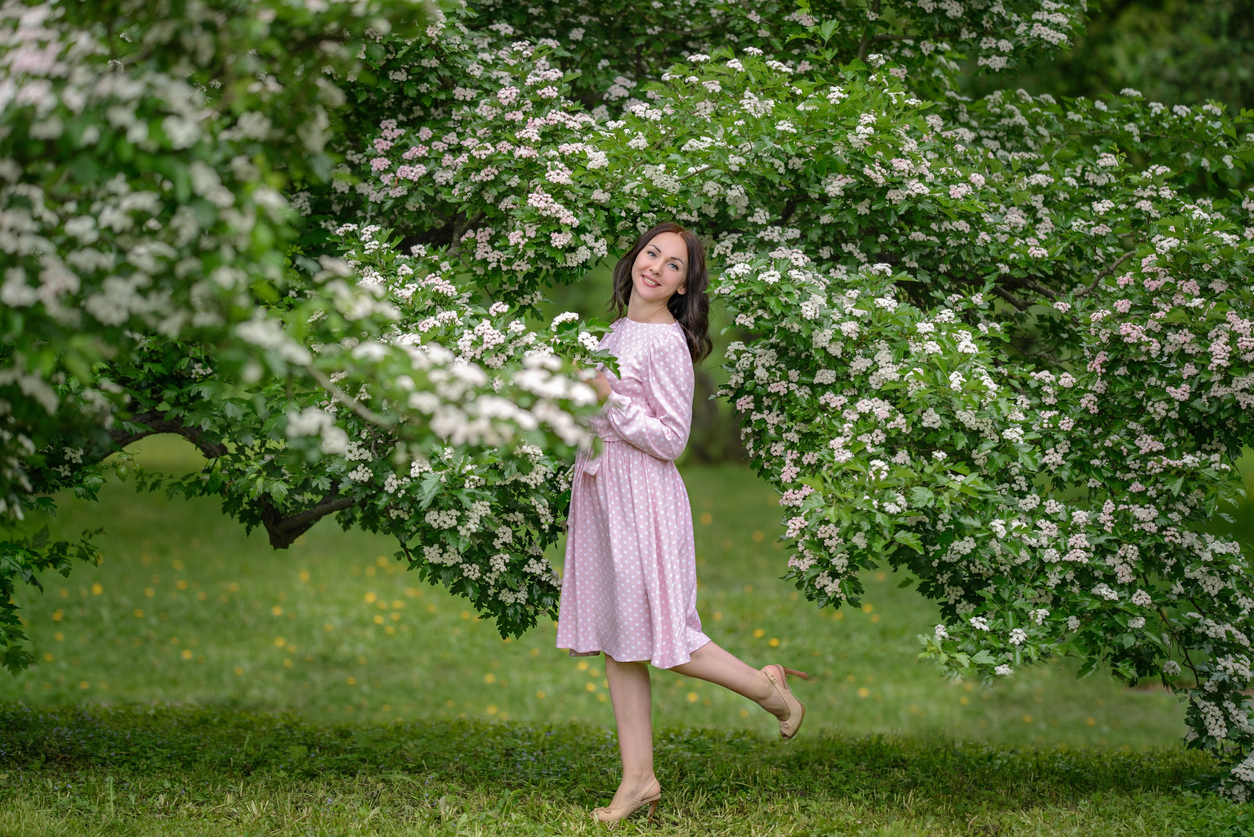 Семья Анастасии в Ботаническом саду