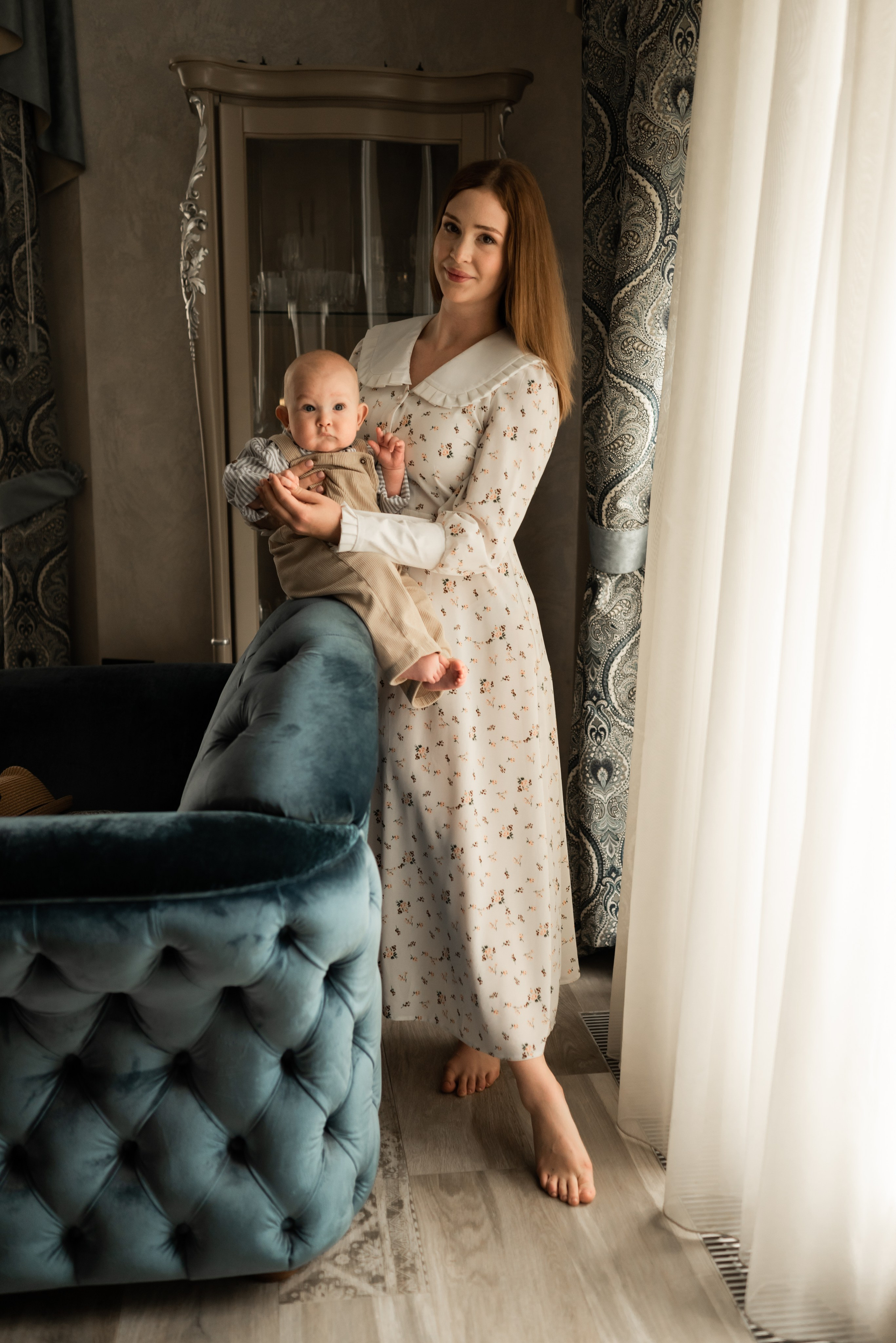 Загородная фотосессия 6 месяцев малышу. Фотограф Ксения Огородова портфолио