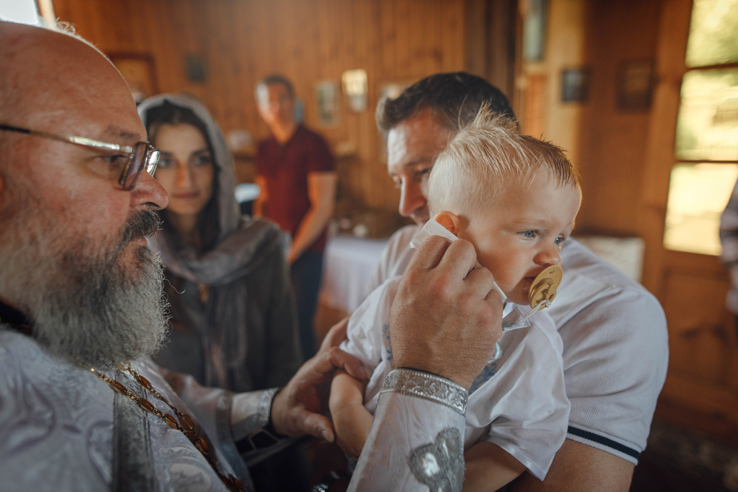 Крещение Тимофея, д. Киевец, храм Святой Троицы, август 2025