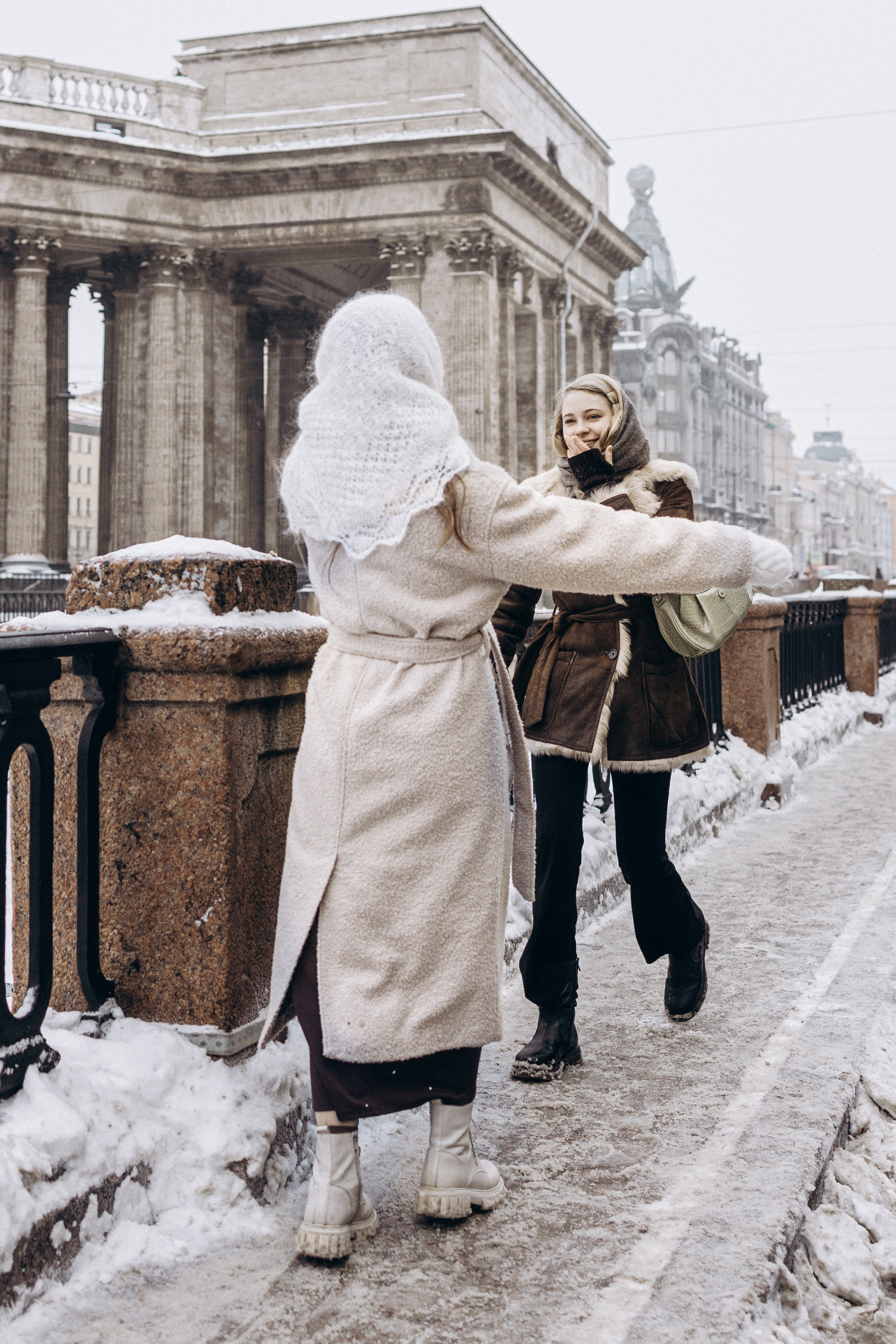 В объятьях снега и Невы. Семейный фотограф в Санкт-Петербурге Лена Соколова