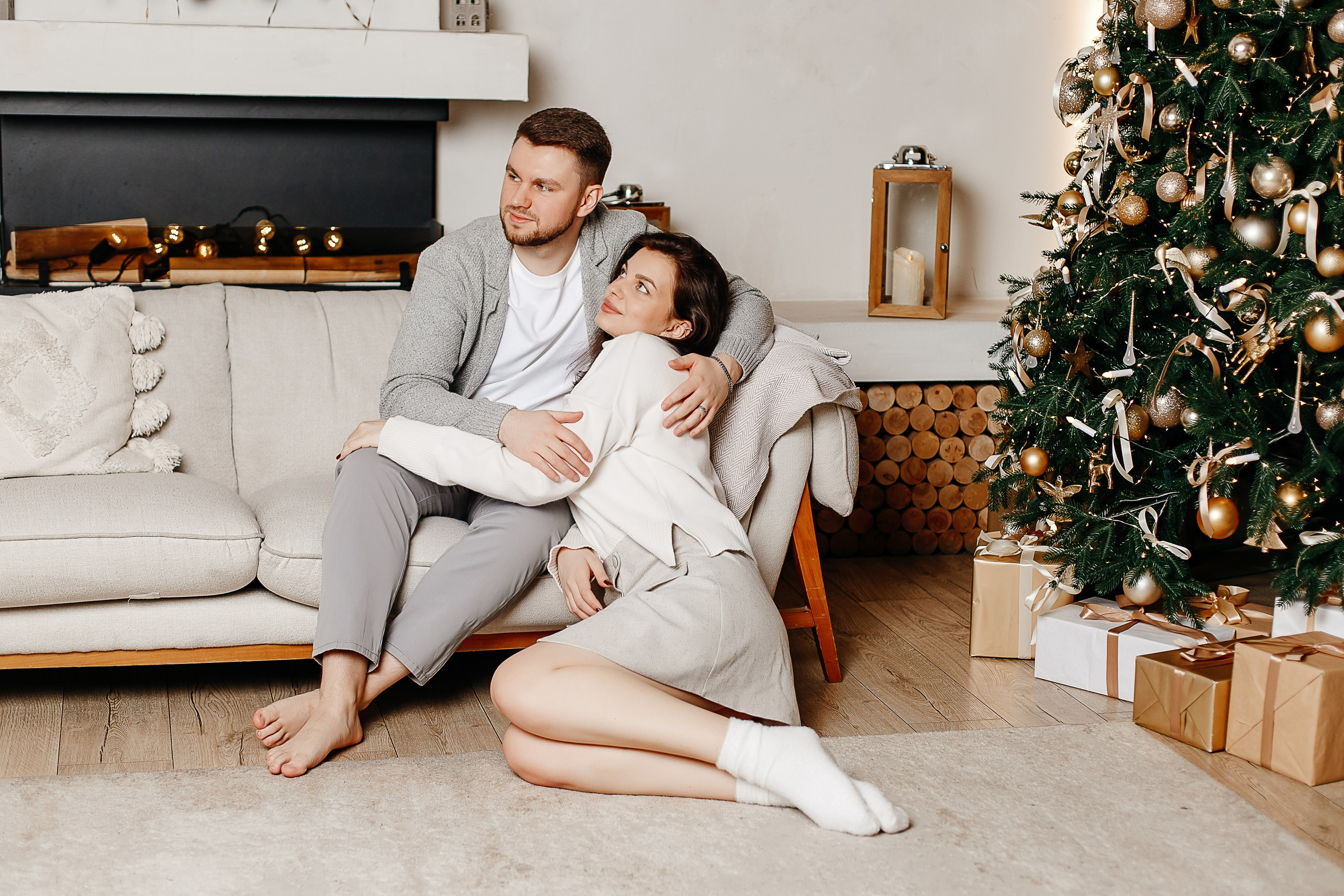 Новогодняя фотосессия для влюбленных в Московской фотостудии. Фотограф в Подольске — Мария Бучнева