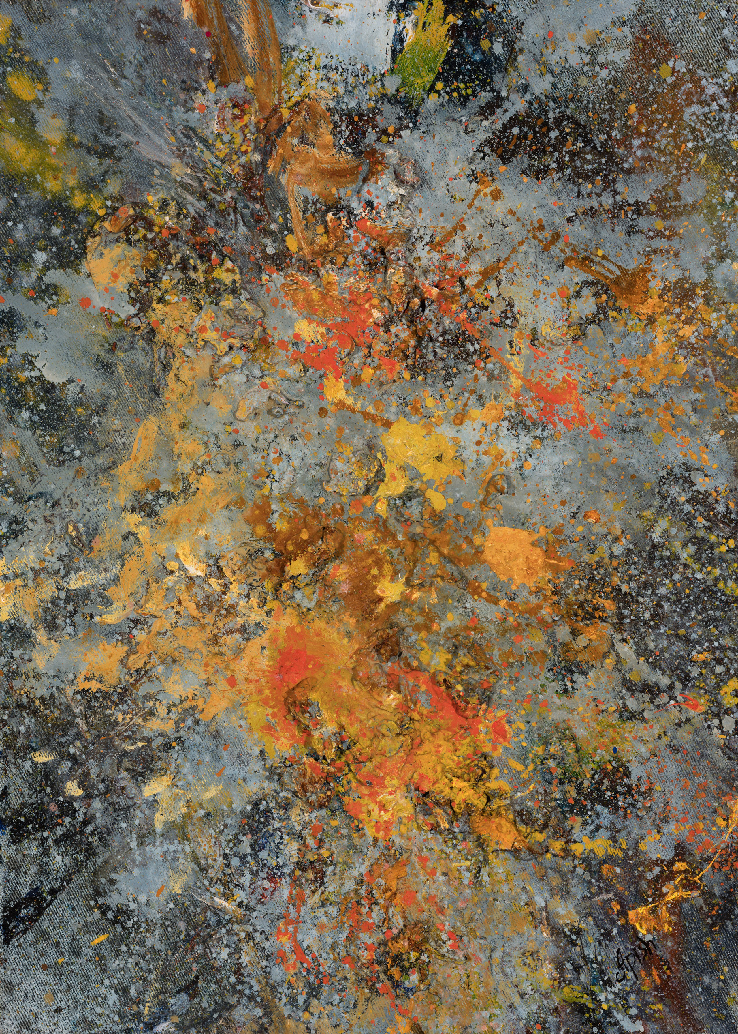 «Комплексный импульс 4» - художник Алексей Апиш (холст, масло, 35x25 см, 2025)