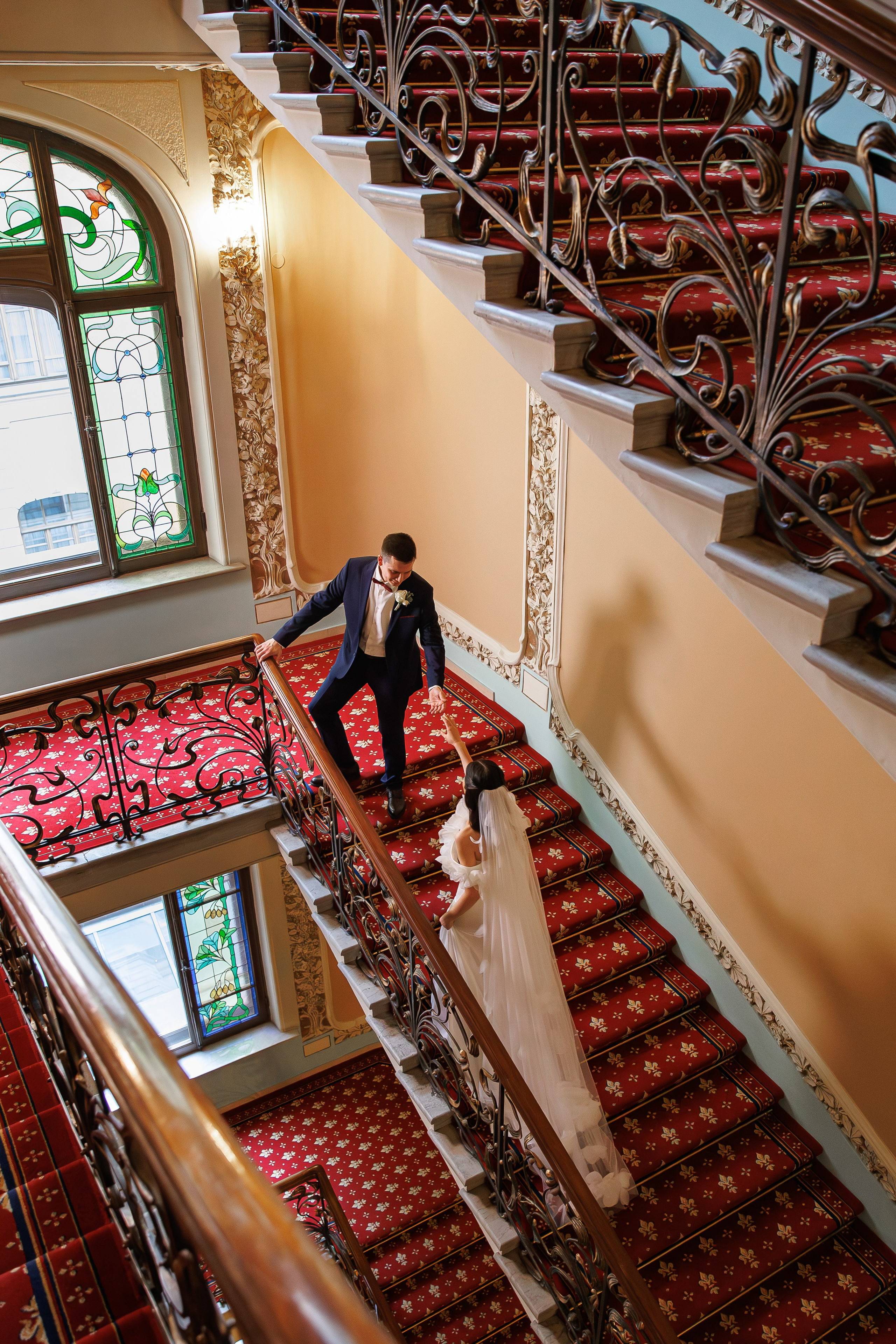 Свадебная фотосессия и сборы в гостинице Националь. Свадебный фотограф Москва и МО Сергей Киржаев