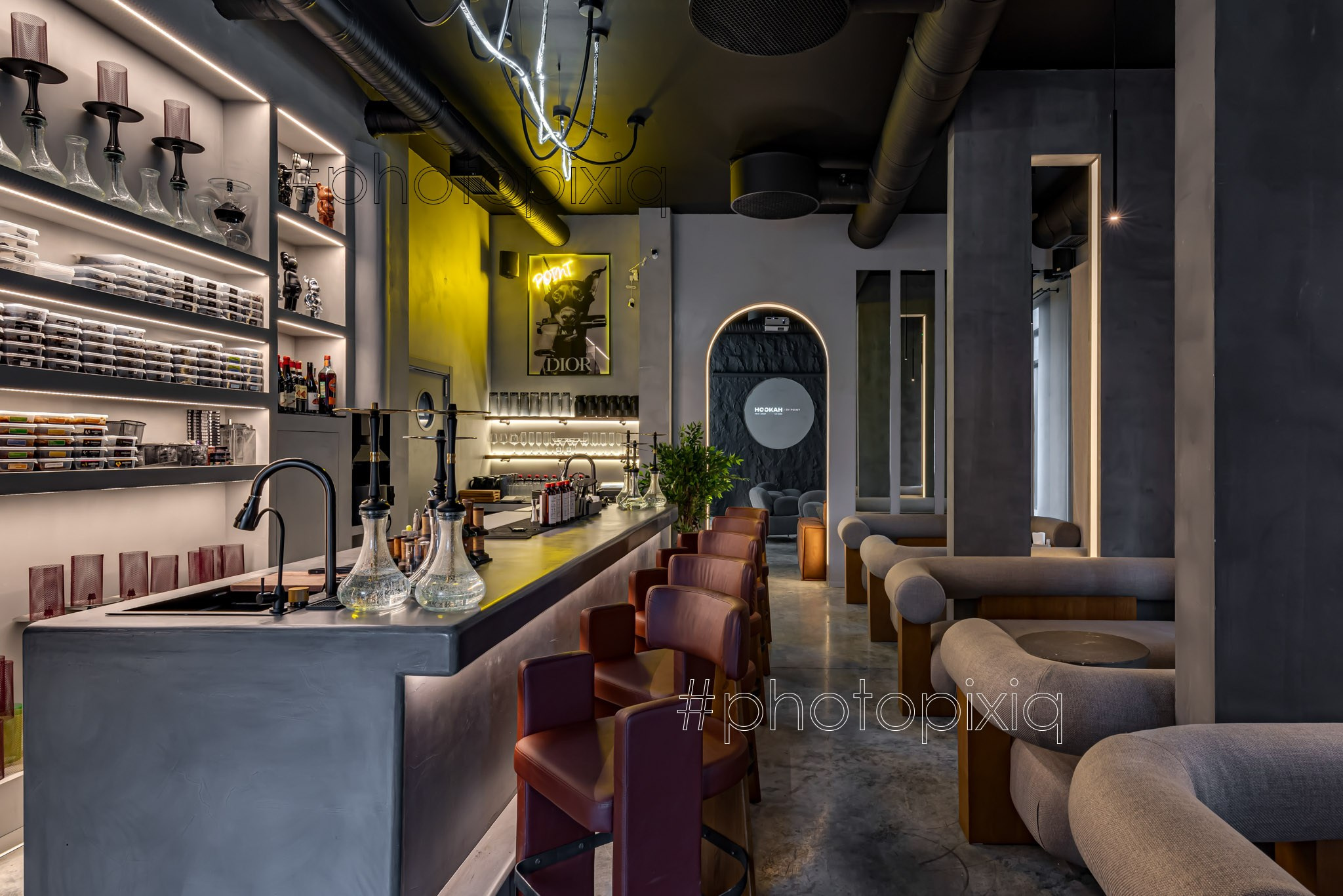 Интерьерная фотосъёмка кальянной POINT HOOKAH. Интерьерная съёмка и виртуальные туры — Интерьерный фотограф Кузнецов Сергей (photopixiq)