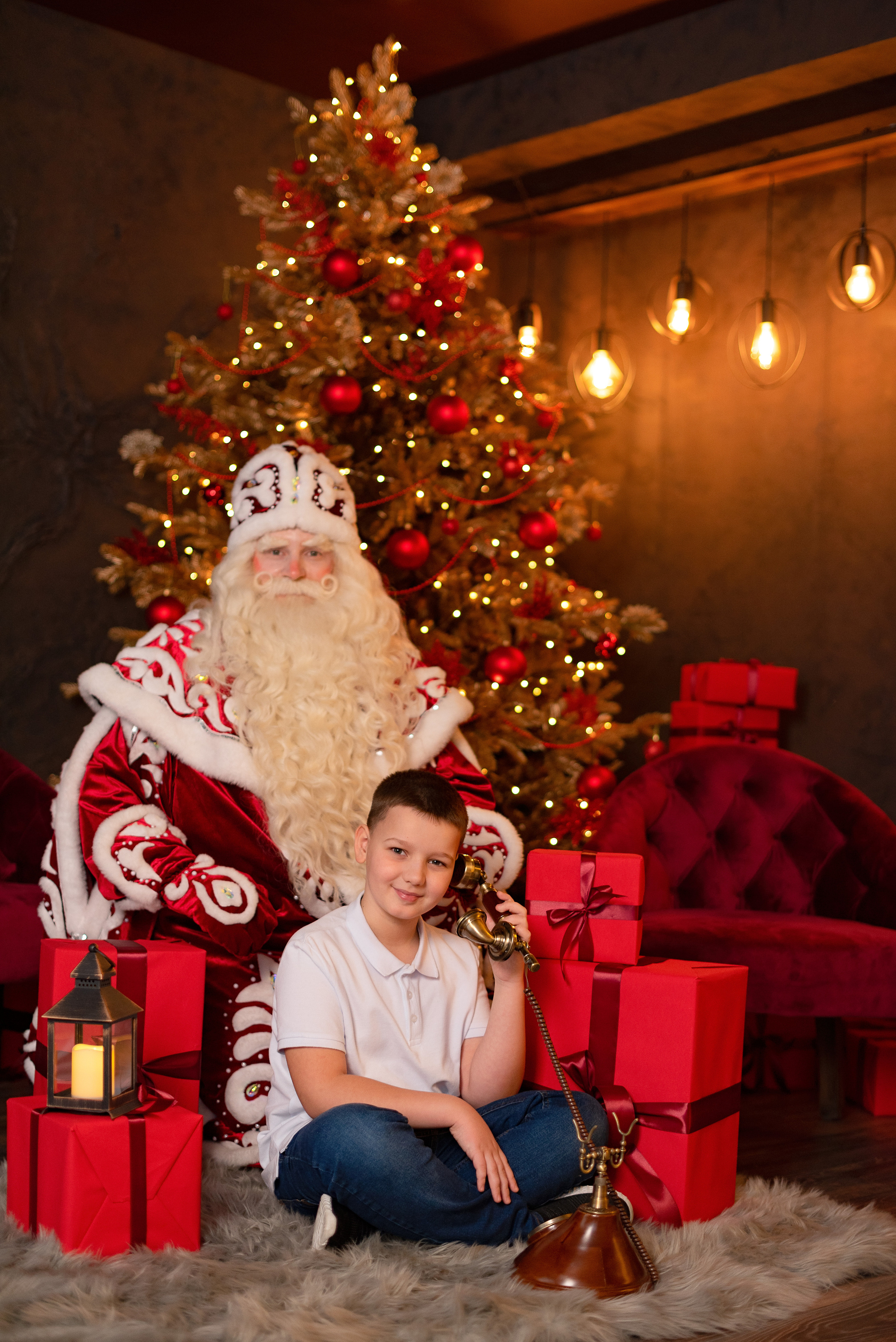 Фото день с Дедушой Морозом. Детский и семейный фотограф в Сургуте и Нефтеюганске Анна Старцева