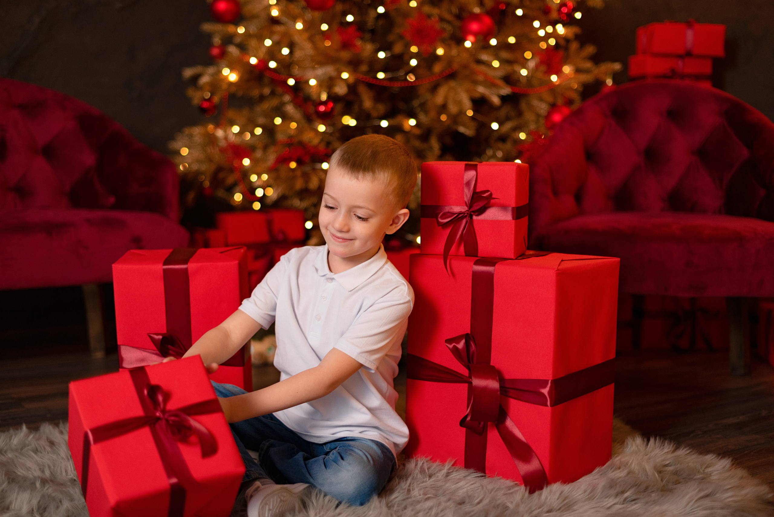 Фото день с Дедушой Морозом. Детский и семейный фотограф в Сургуте и Нефтеюганске Анна Старцева