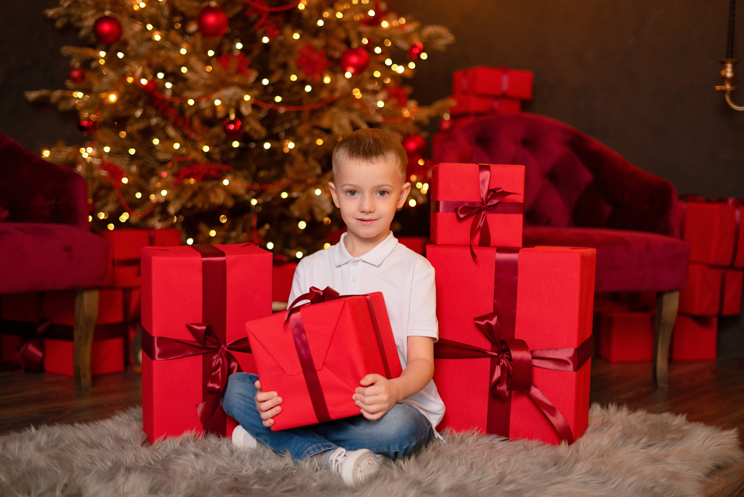 Фото день с Дедушой Морозом. Детский и семейный фотограф в Сургуте и Нефтеюганске Анна Старцева