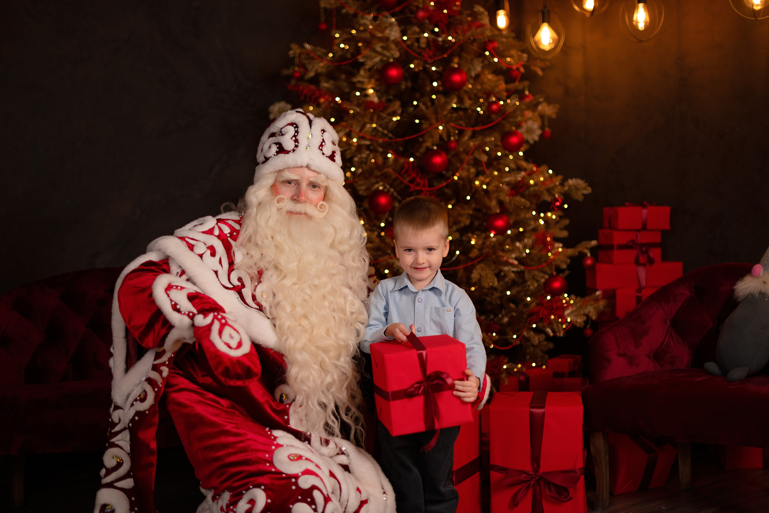 Фото день с Дедушой Морозом. Детский и семейный фотограф в Сургуте и Нефтеюганске Анна Старцева