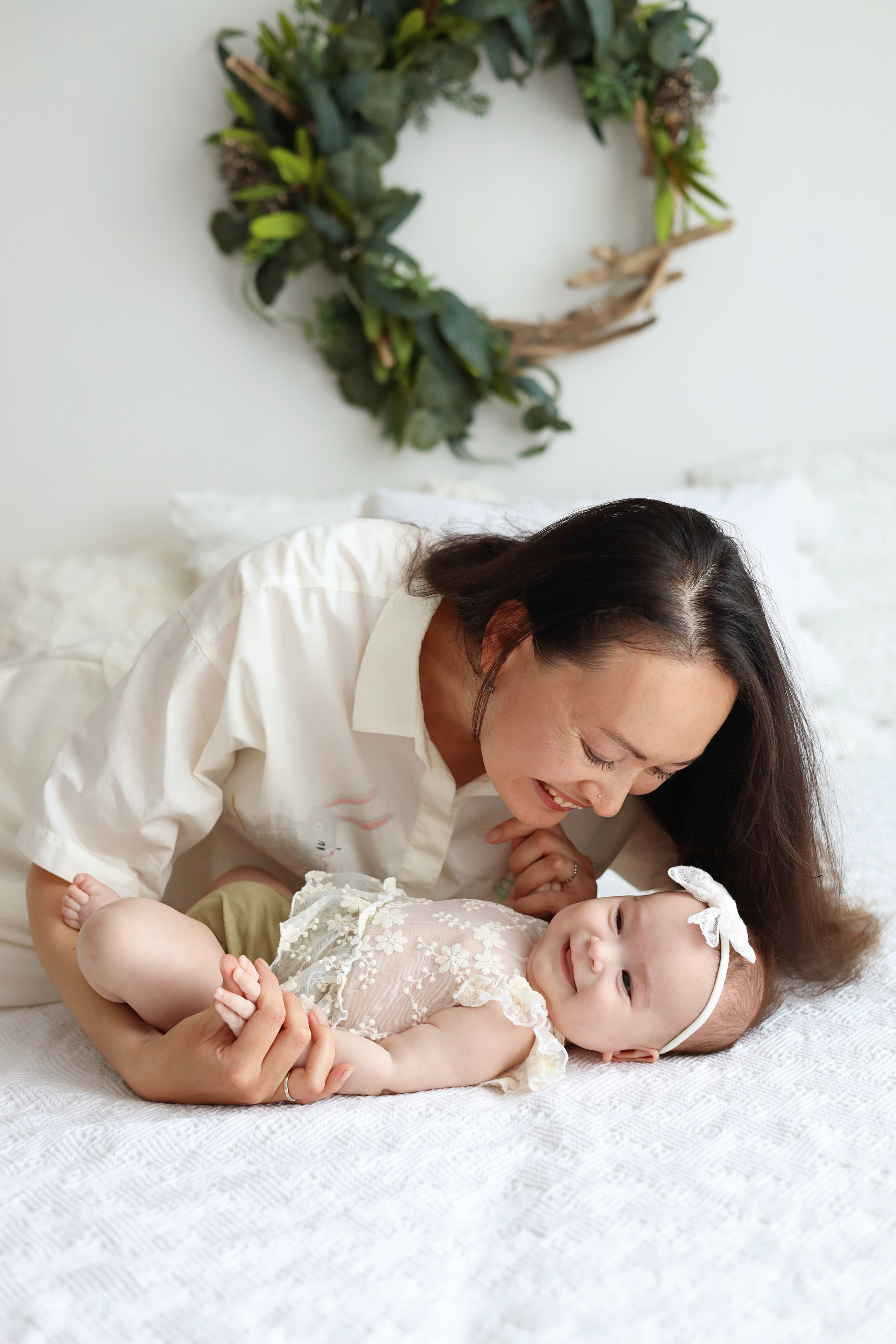 Фотосессия Василисы в студии в Бутово. Фотограф новорожденных Москва. Ньюборн фотограф Москва