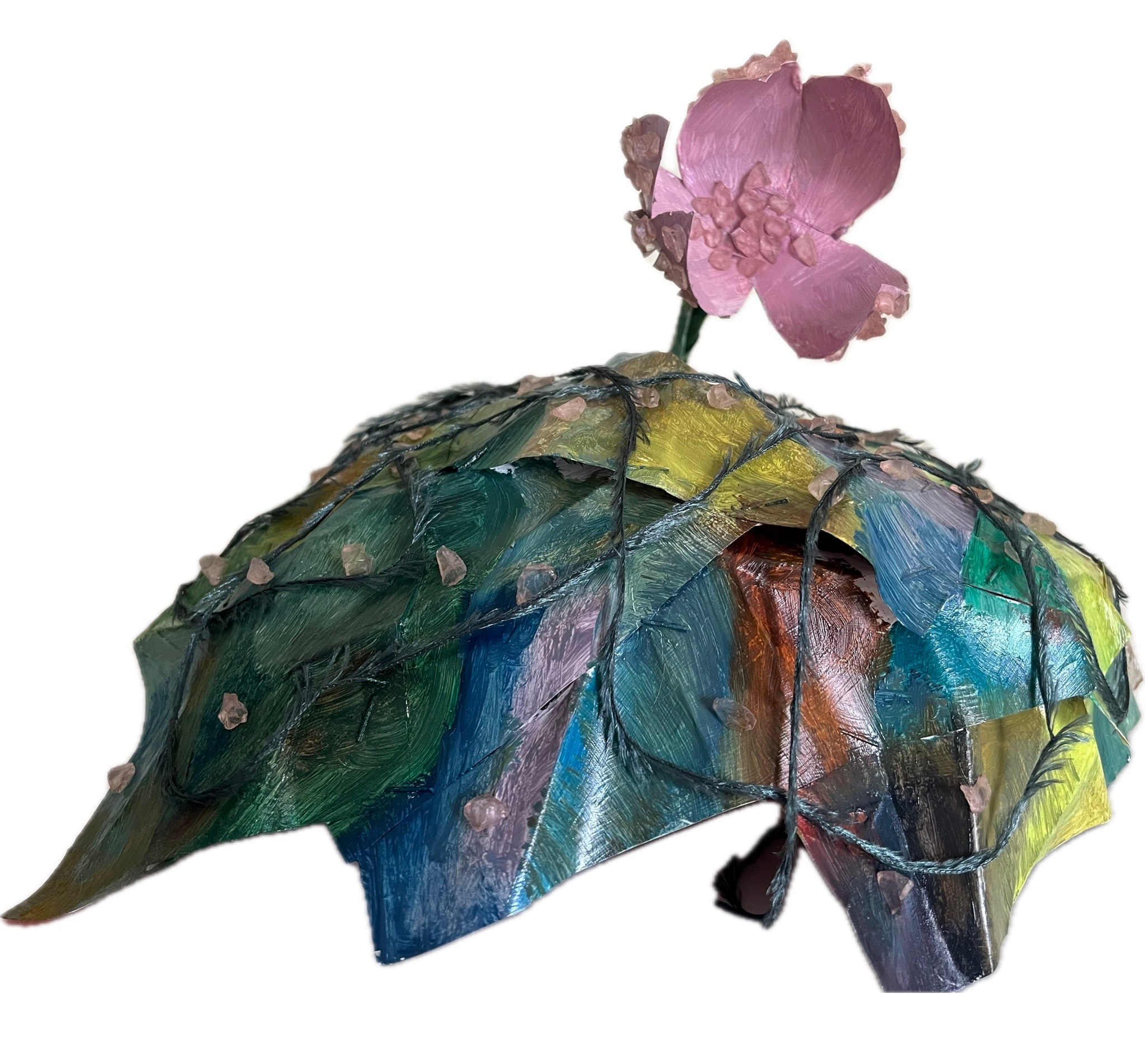 The lotus, 2025. Oil, aluminum,