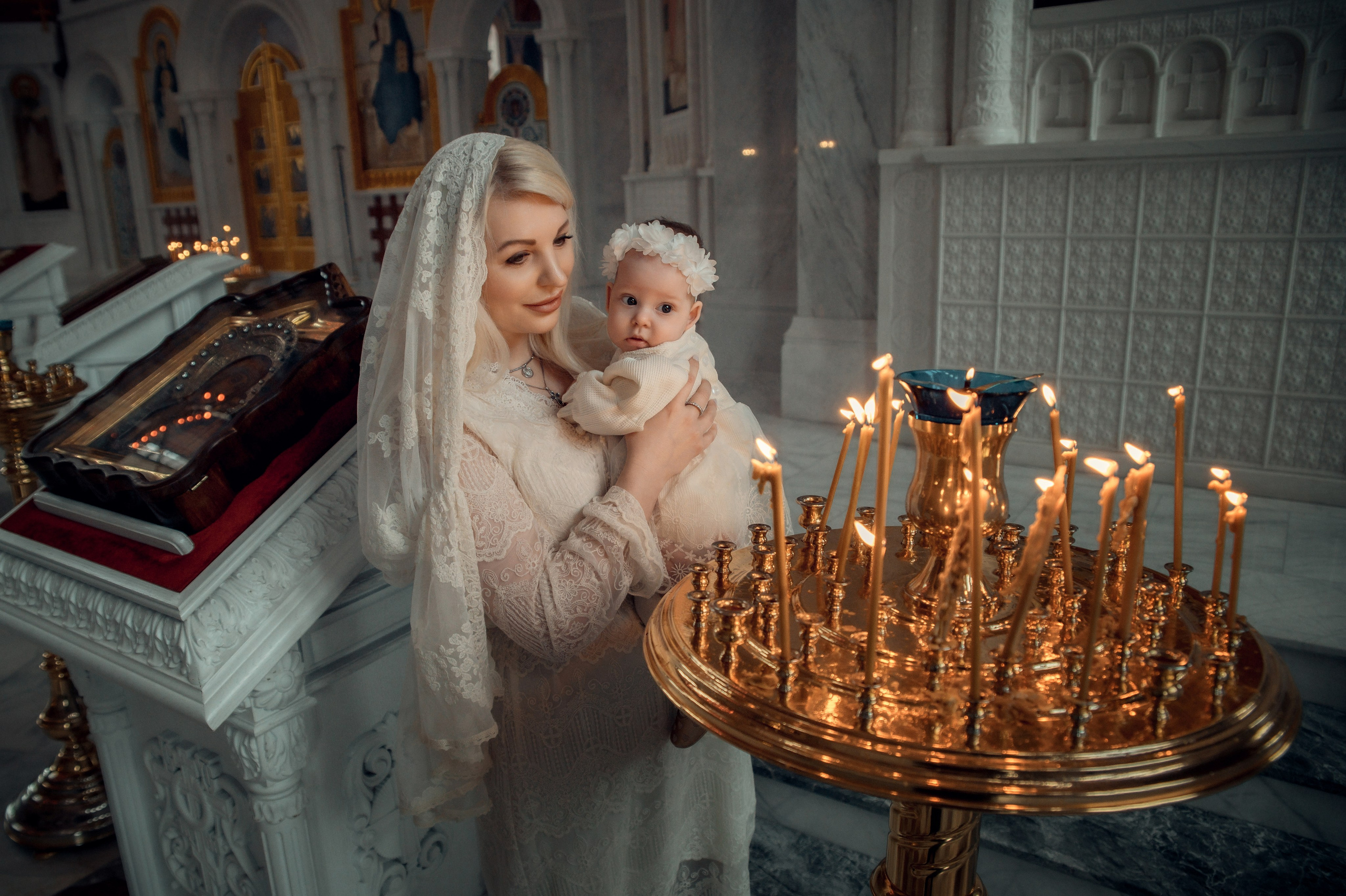 Таинство Крещения Натальи, Собор Александра Невского г. Волгоград. Церковный, семейный и репортажный фотограф Волгоград, Волжский