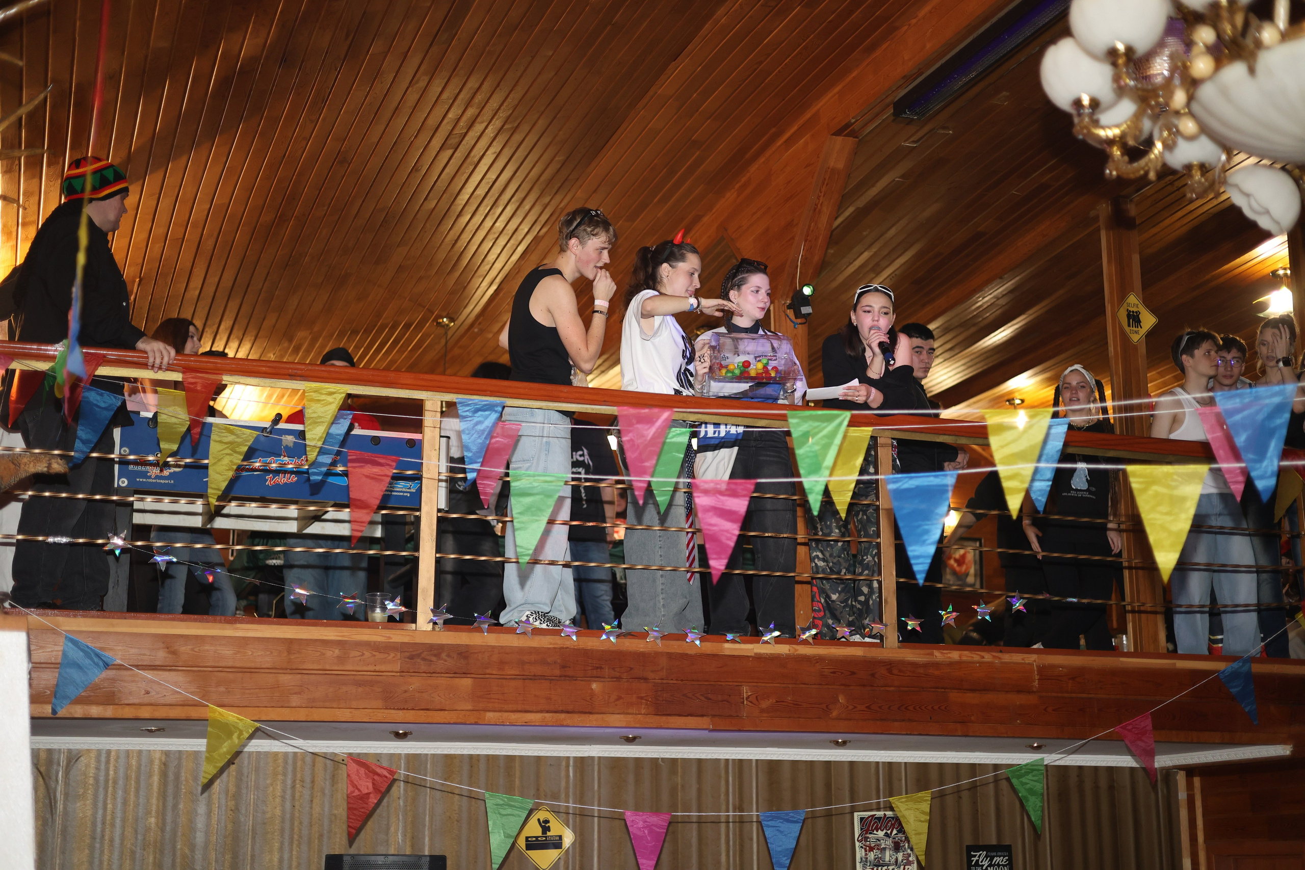 Student american-style party. Mintonov's Film Studio