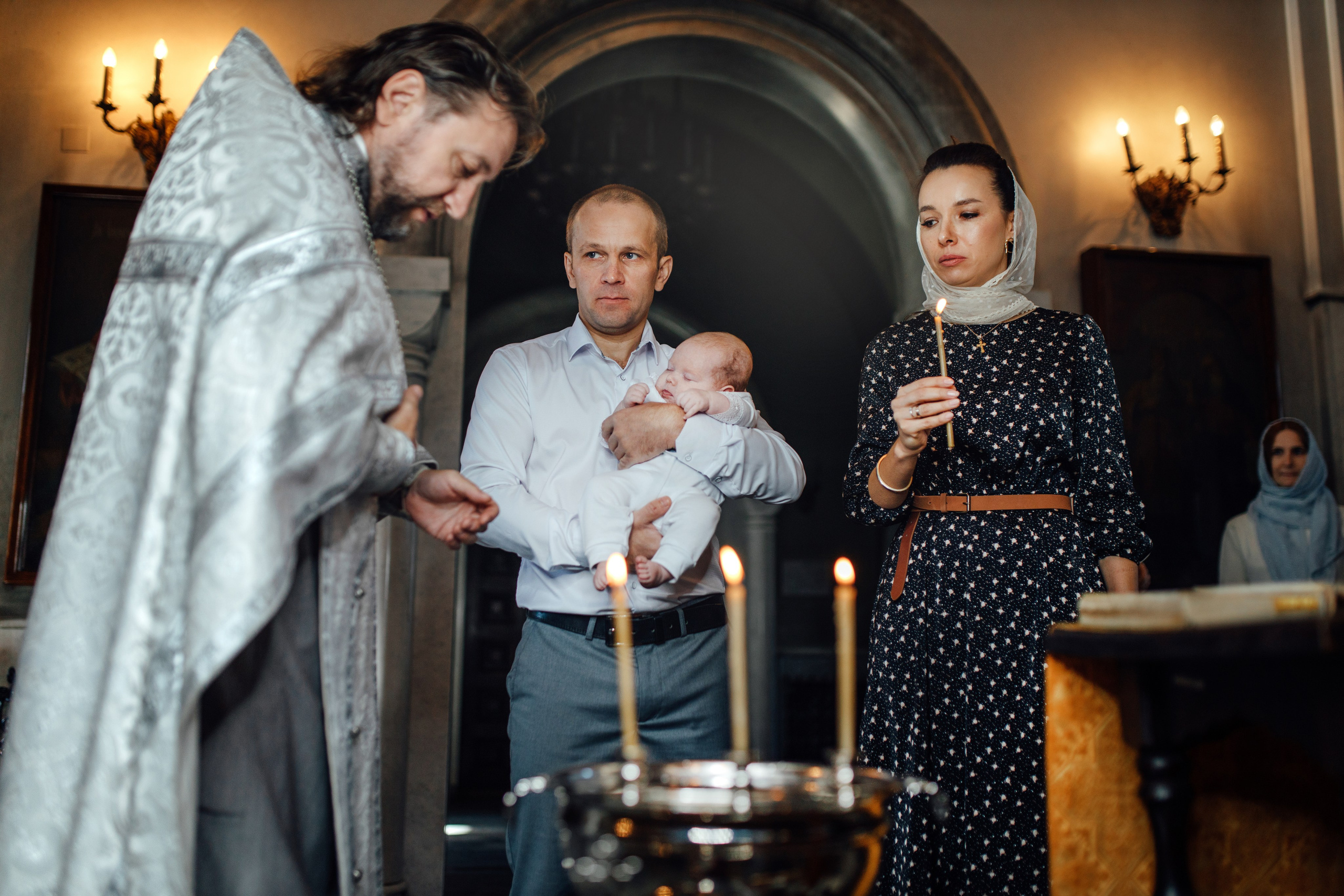 Крещение Тимура храм иконы Всех Скорбящих Радость, октябрь 2024