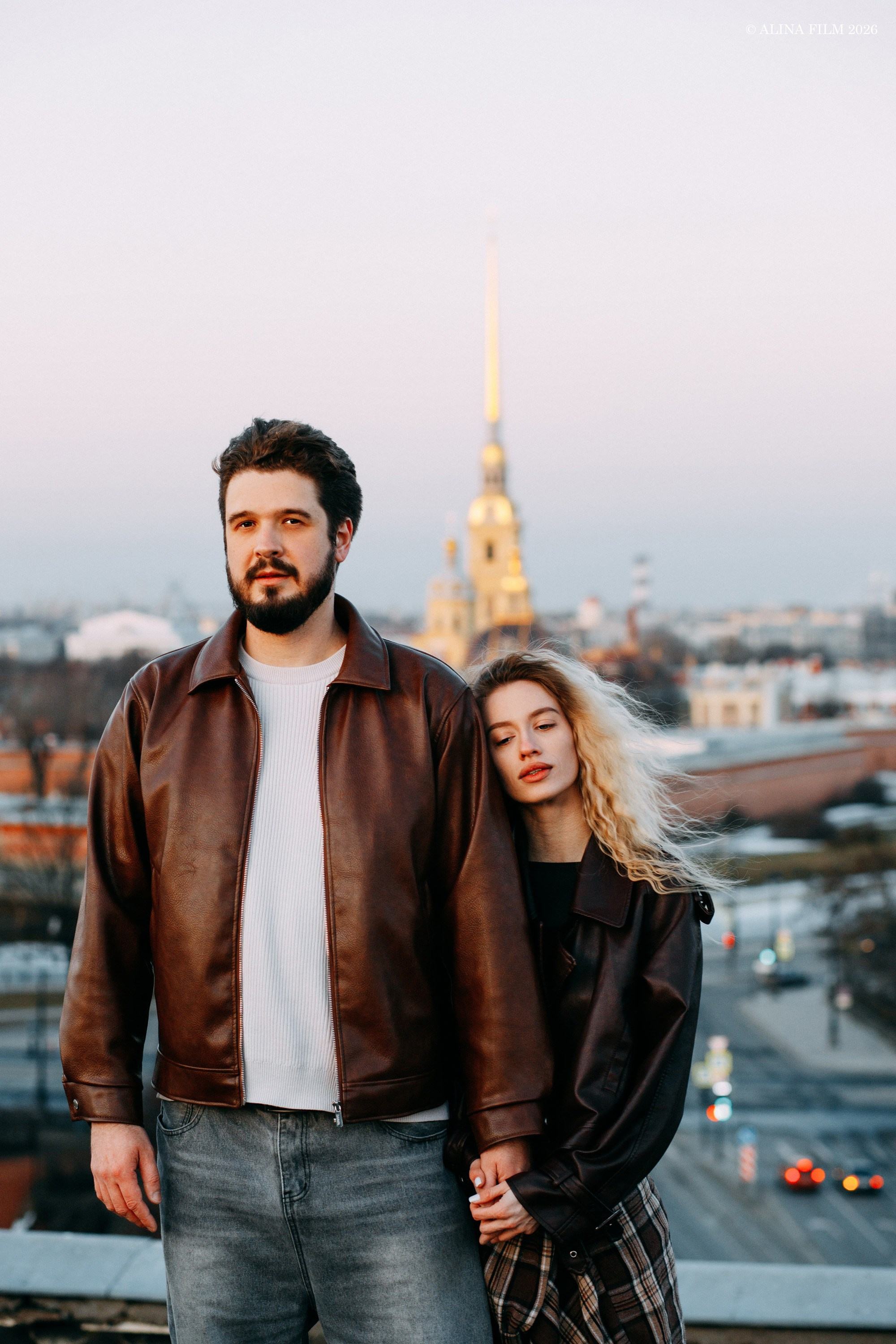Фотосессия на крыше у Петропавловской крепости. Фотограф в Санкт-Петербурге Alina Film